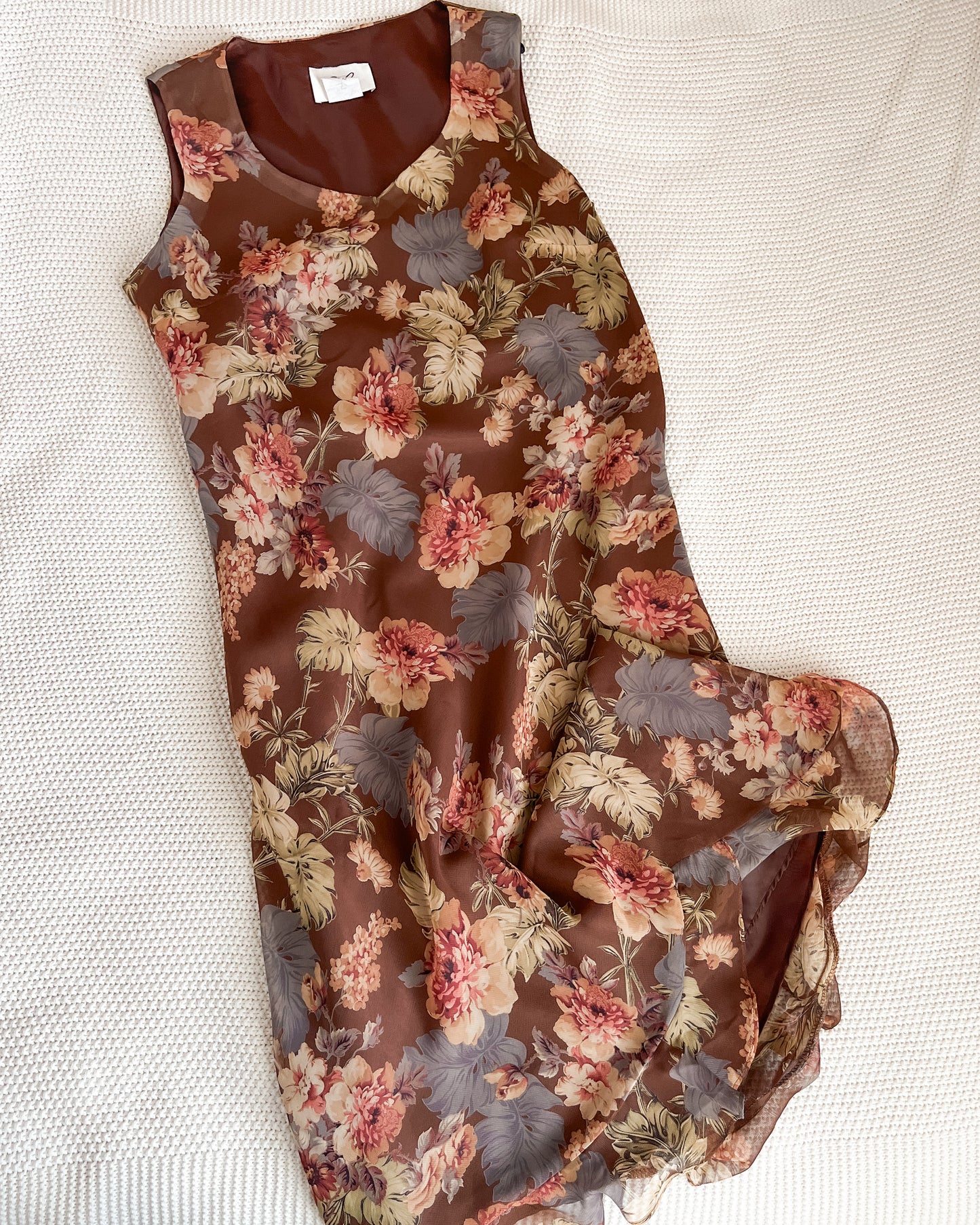 Brown Floral Maxi Dress