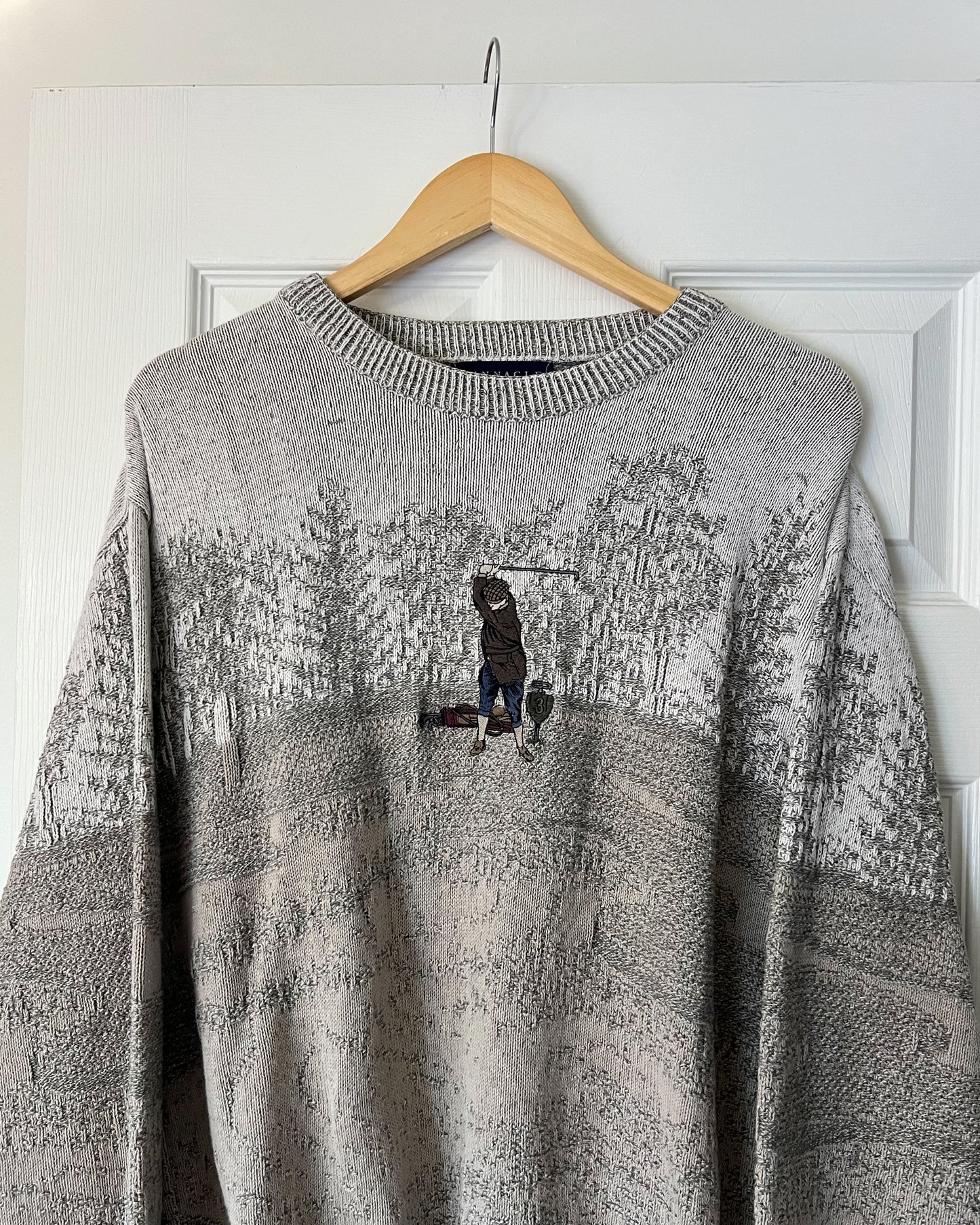 Golf Embroidered Knitted Sweater