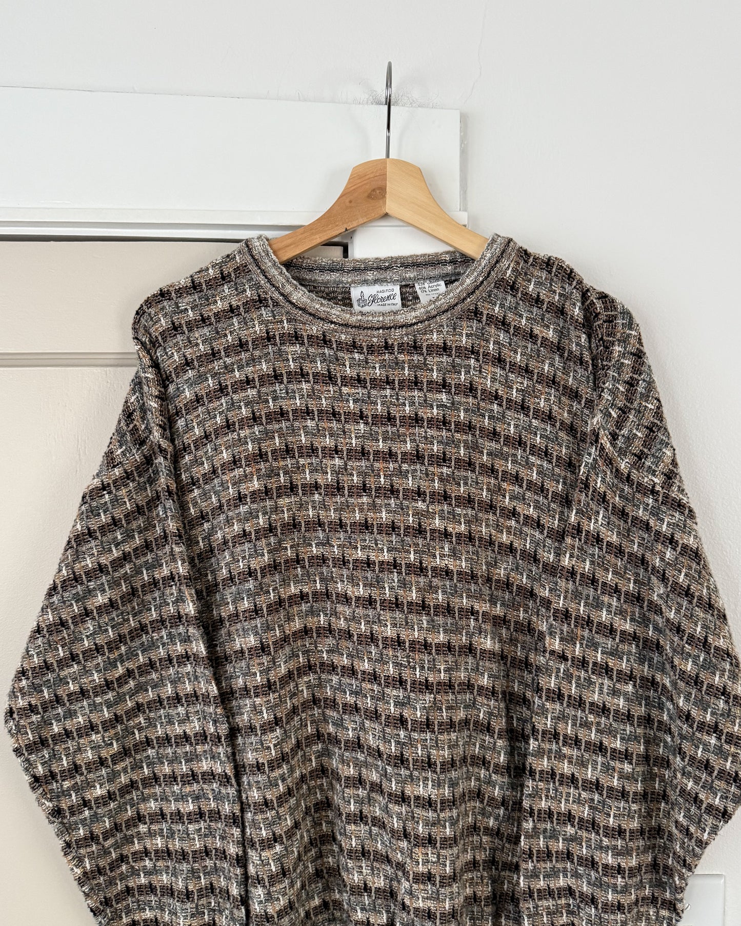Vintage Patterned Knitted Sweater