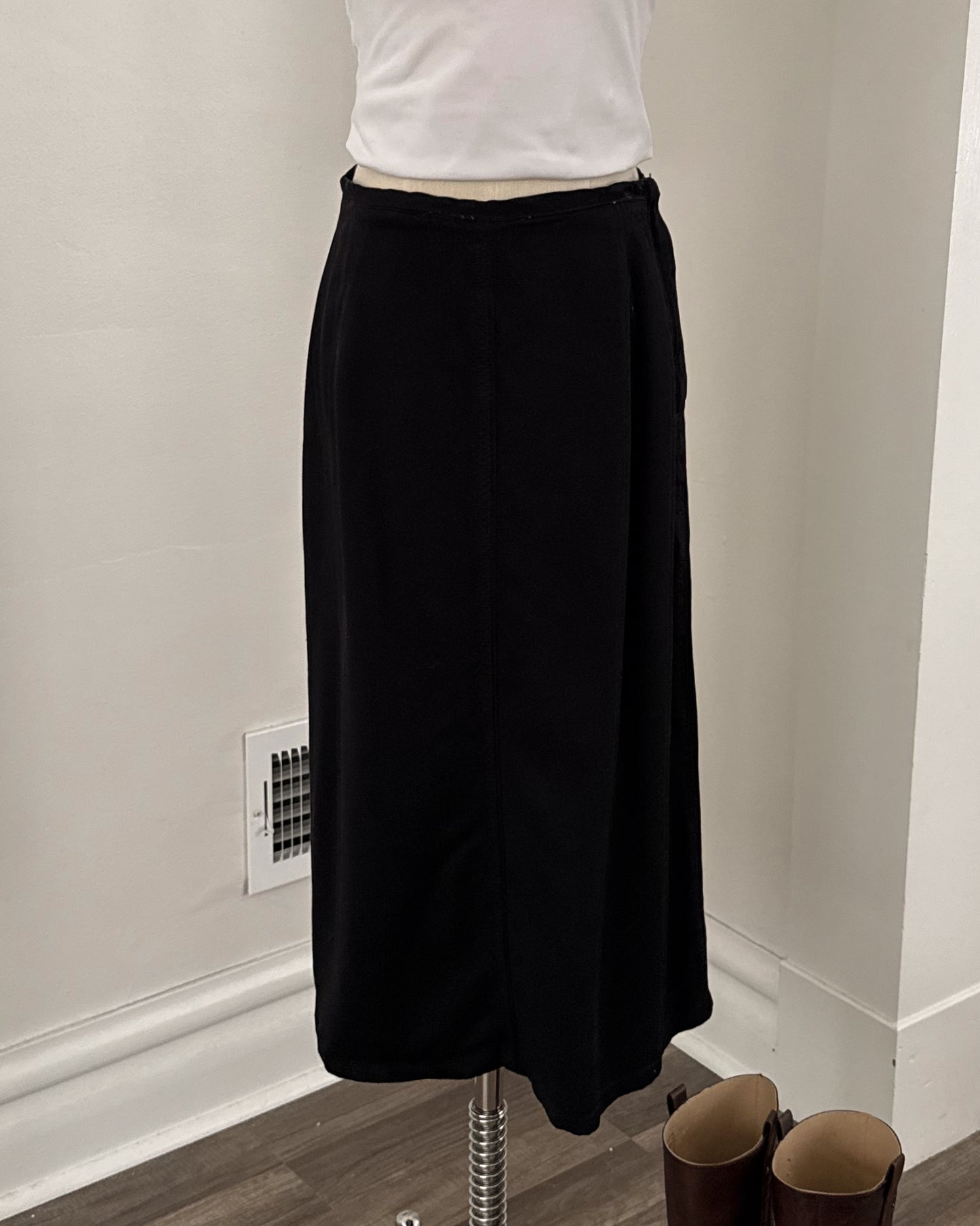 Vintage Black Midi Skirt