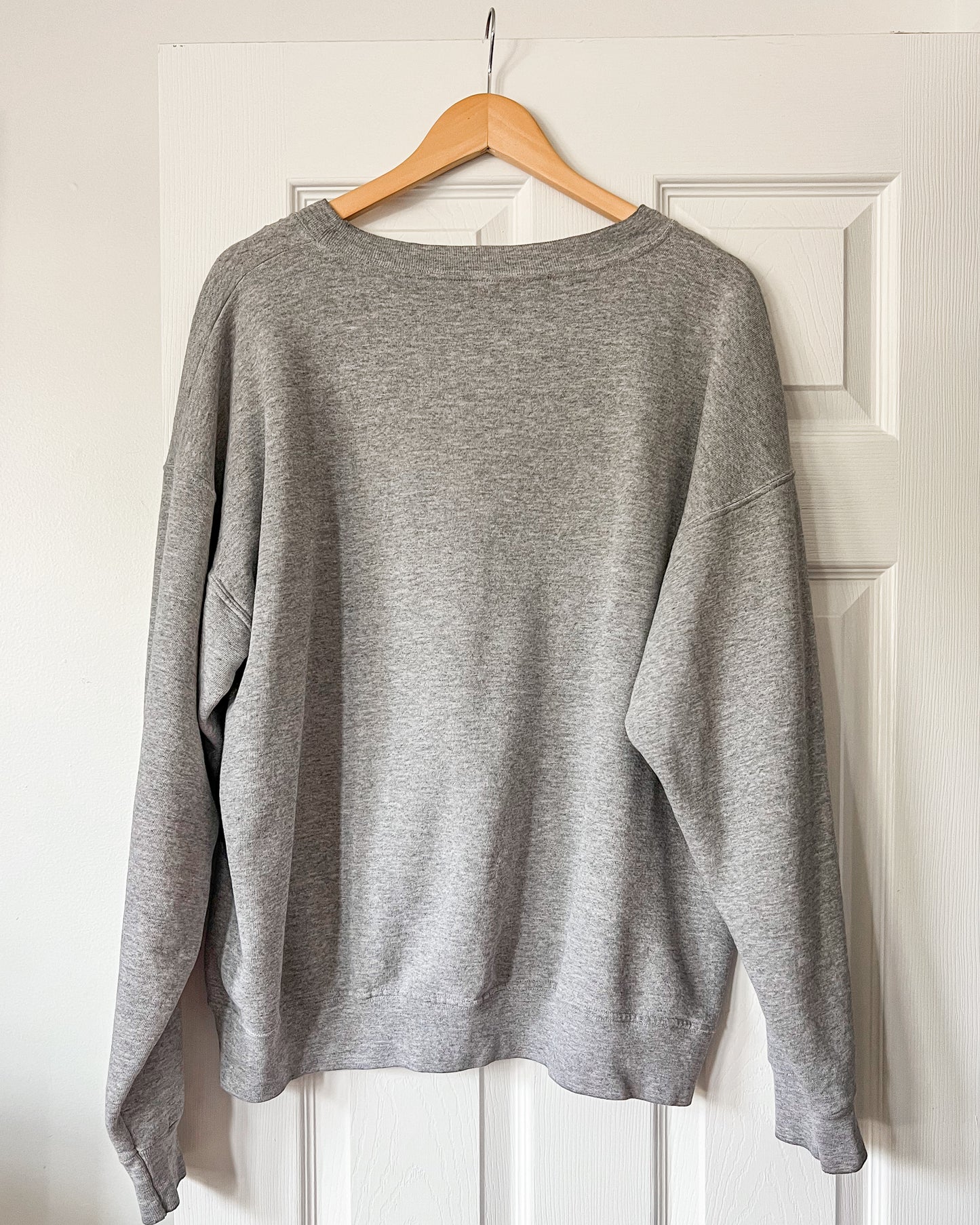 Tommy Embroidered Gray Crewneck Sweater