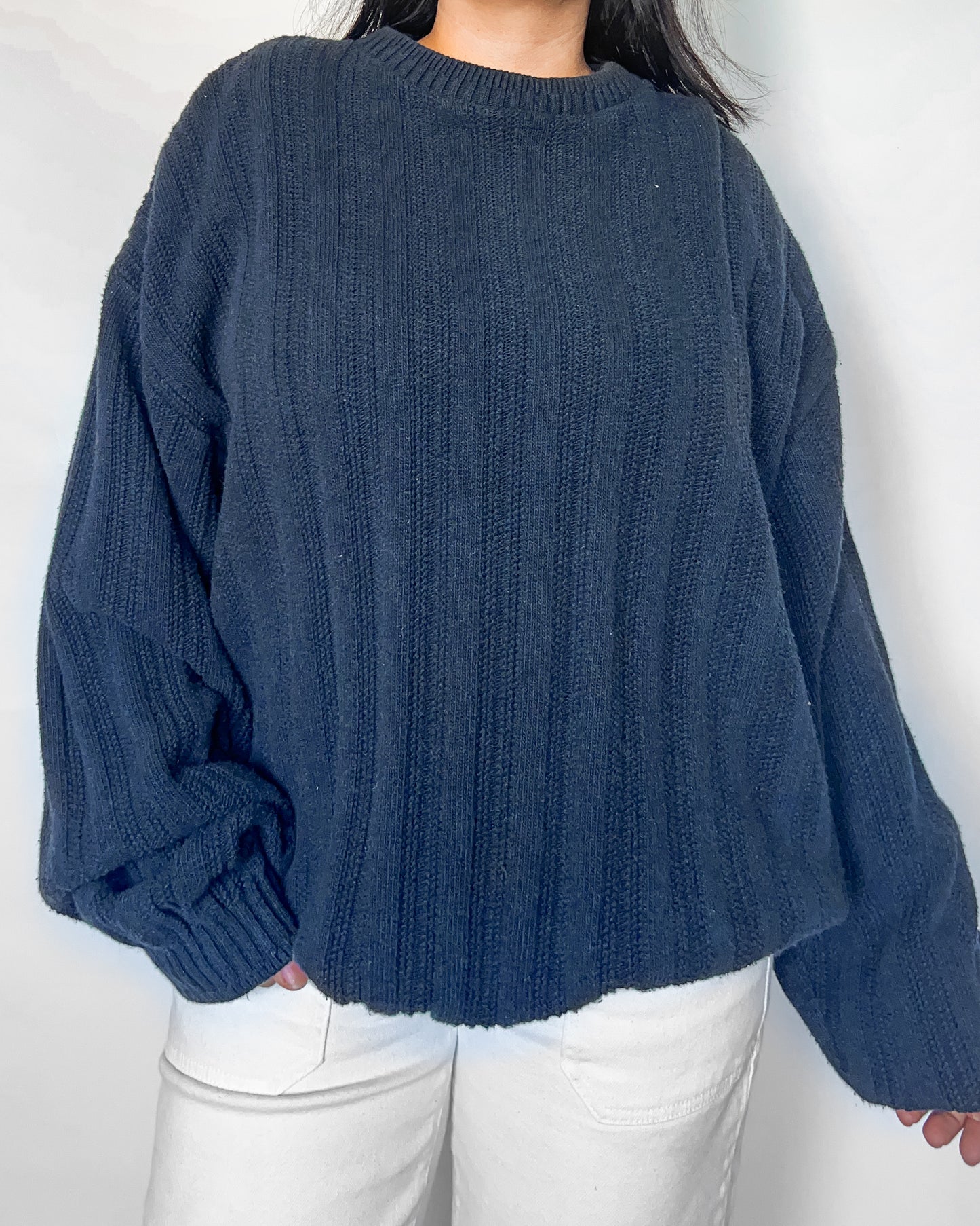 David Taylor Navy Blue Knitted Sweater