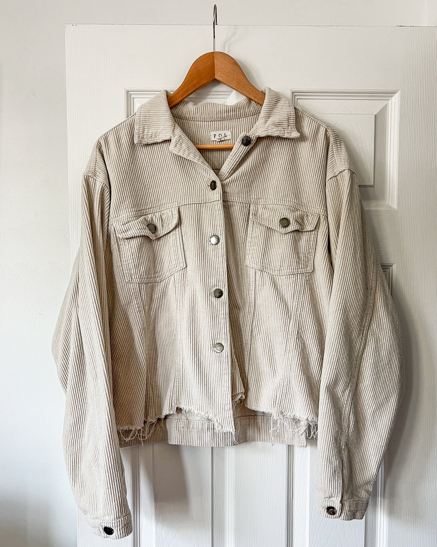 POL Cream Corduroy Jacket