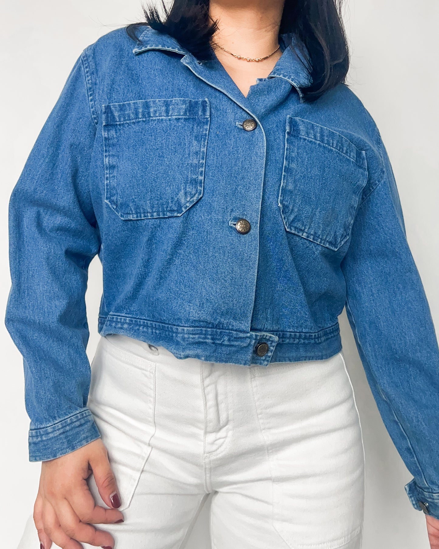 Vintage Denim Cropped Jacket