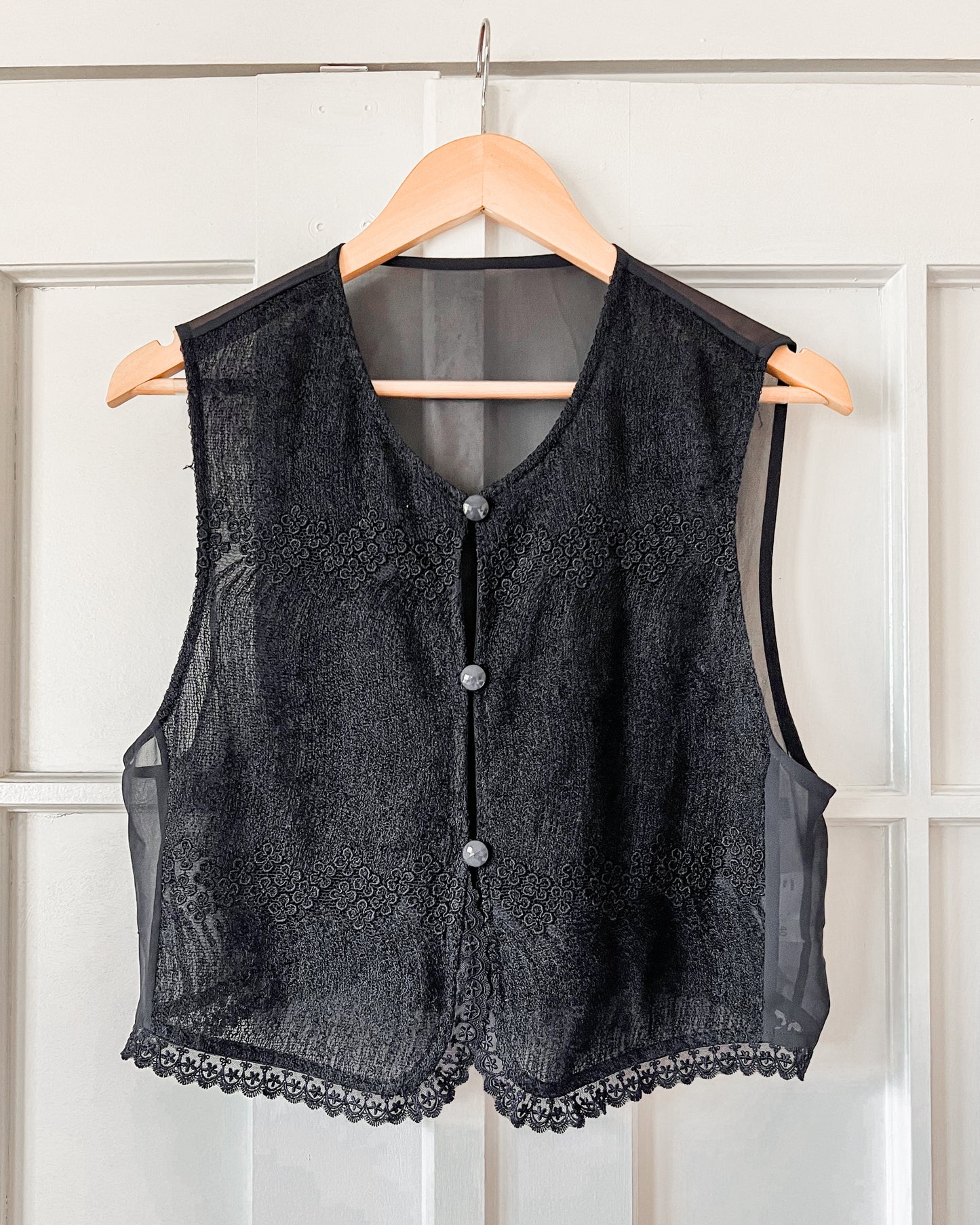 Black Sheer Vest