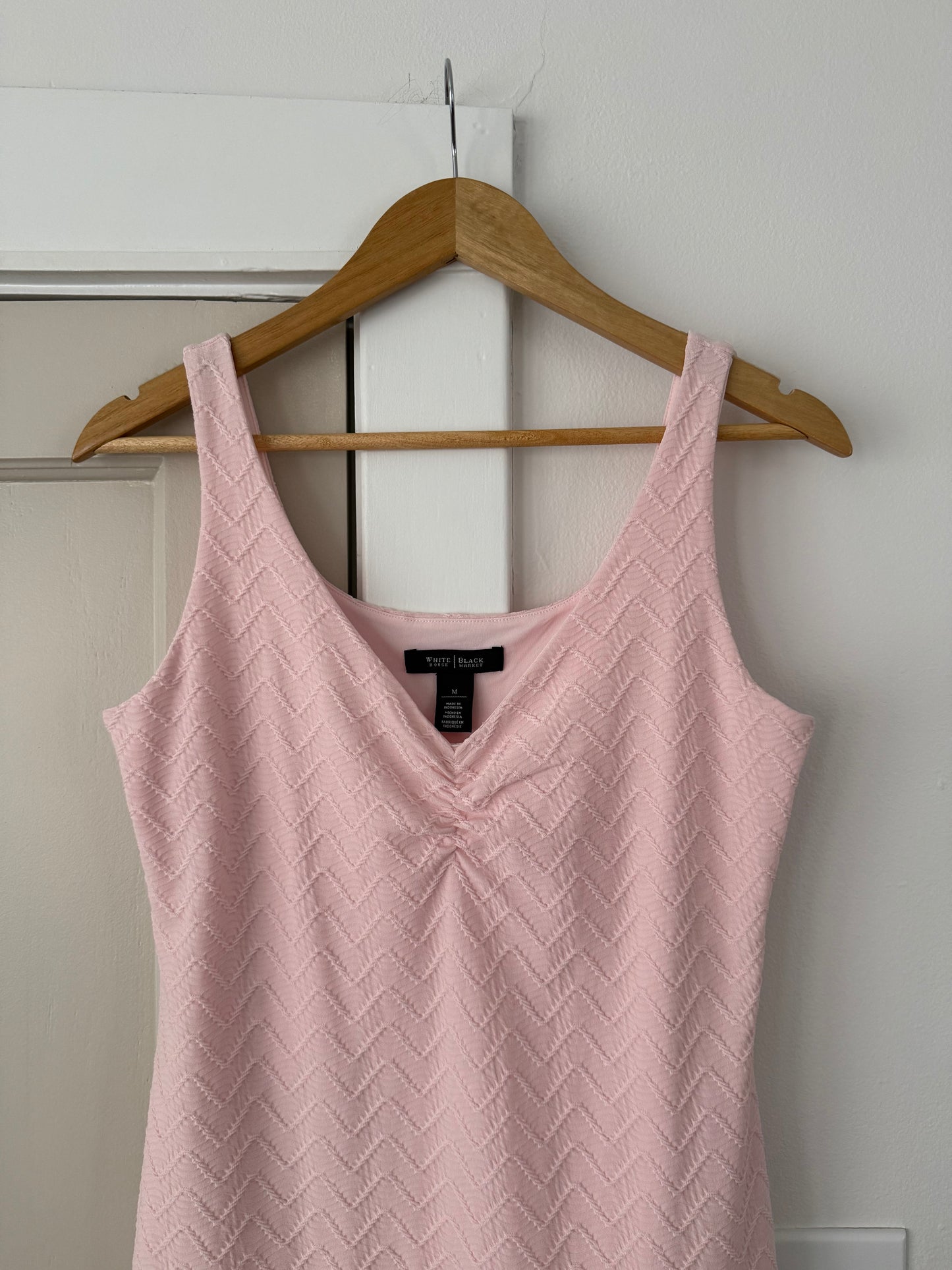 Pink Textured Tank Top