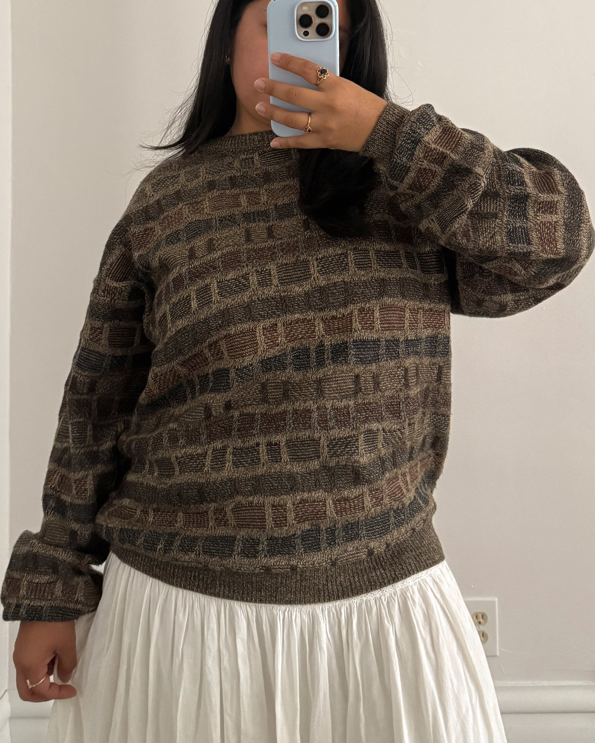 2001 Checkered Knitted Sweater