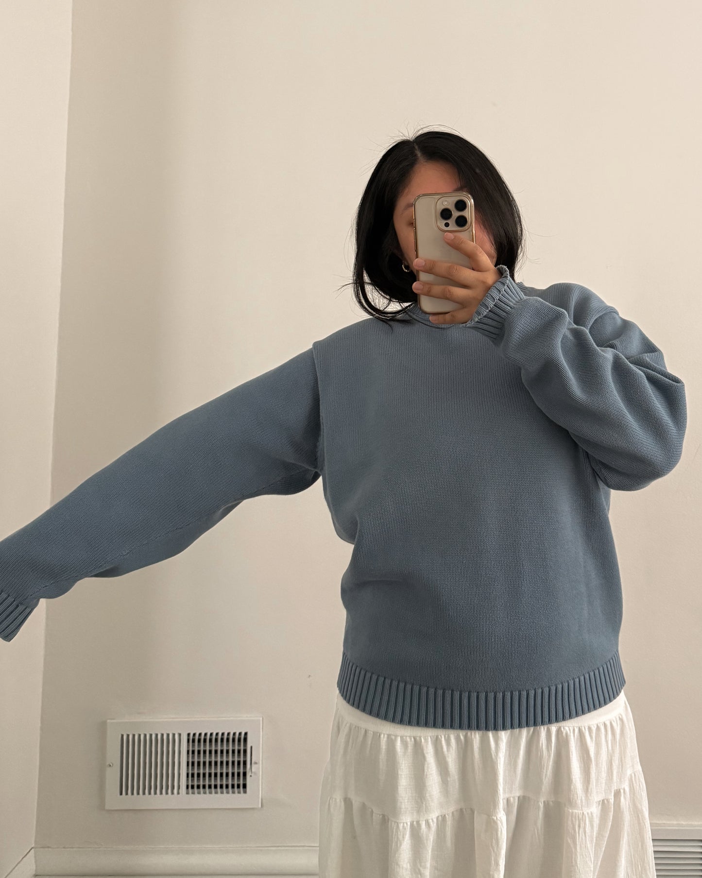 L.L. Bean Blue Cotton Sweater