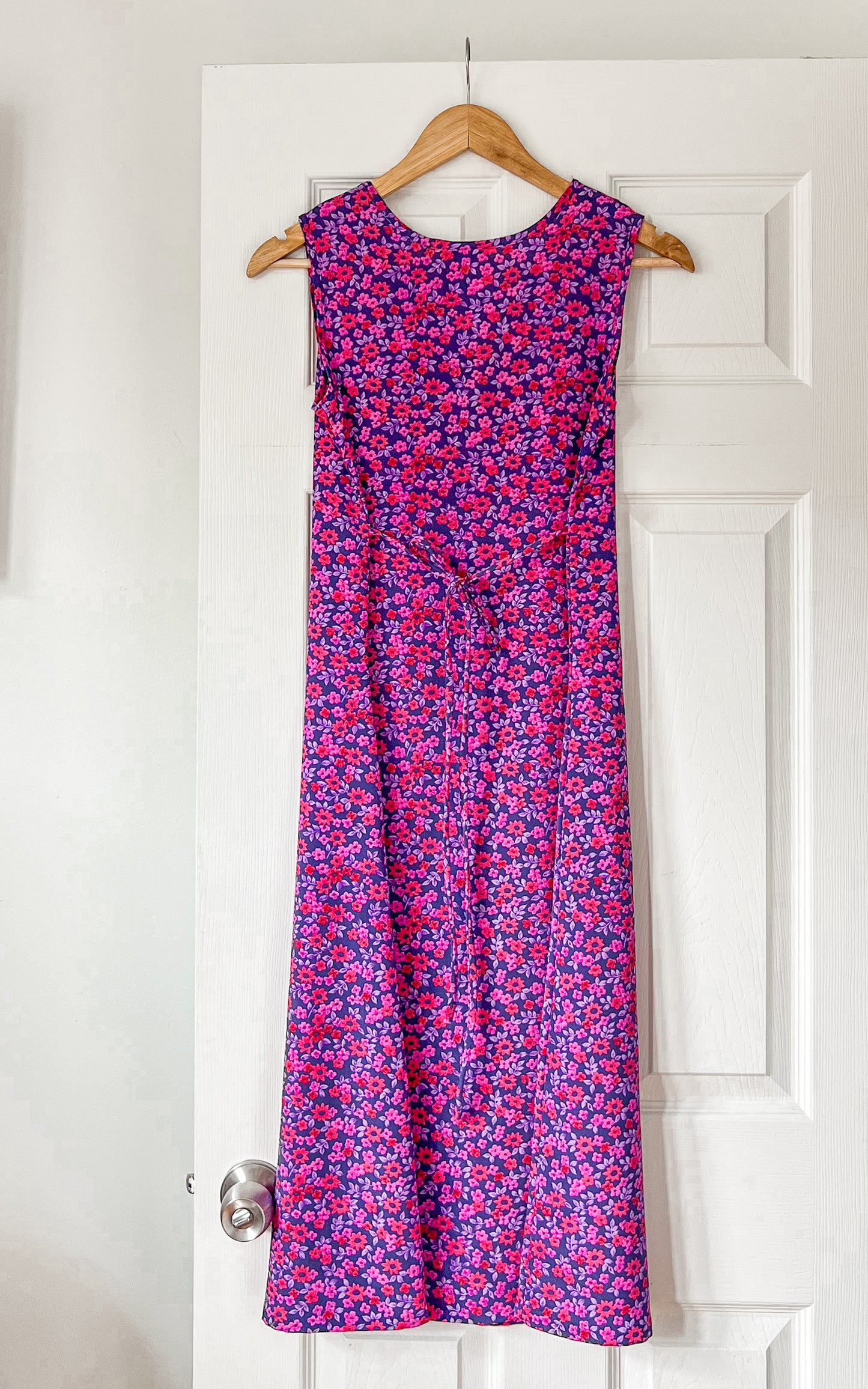 Fuchsia Floral Midi Dress