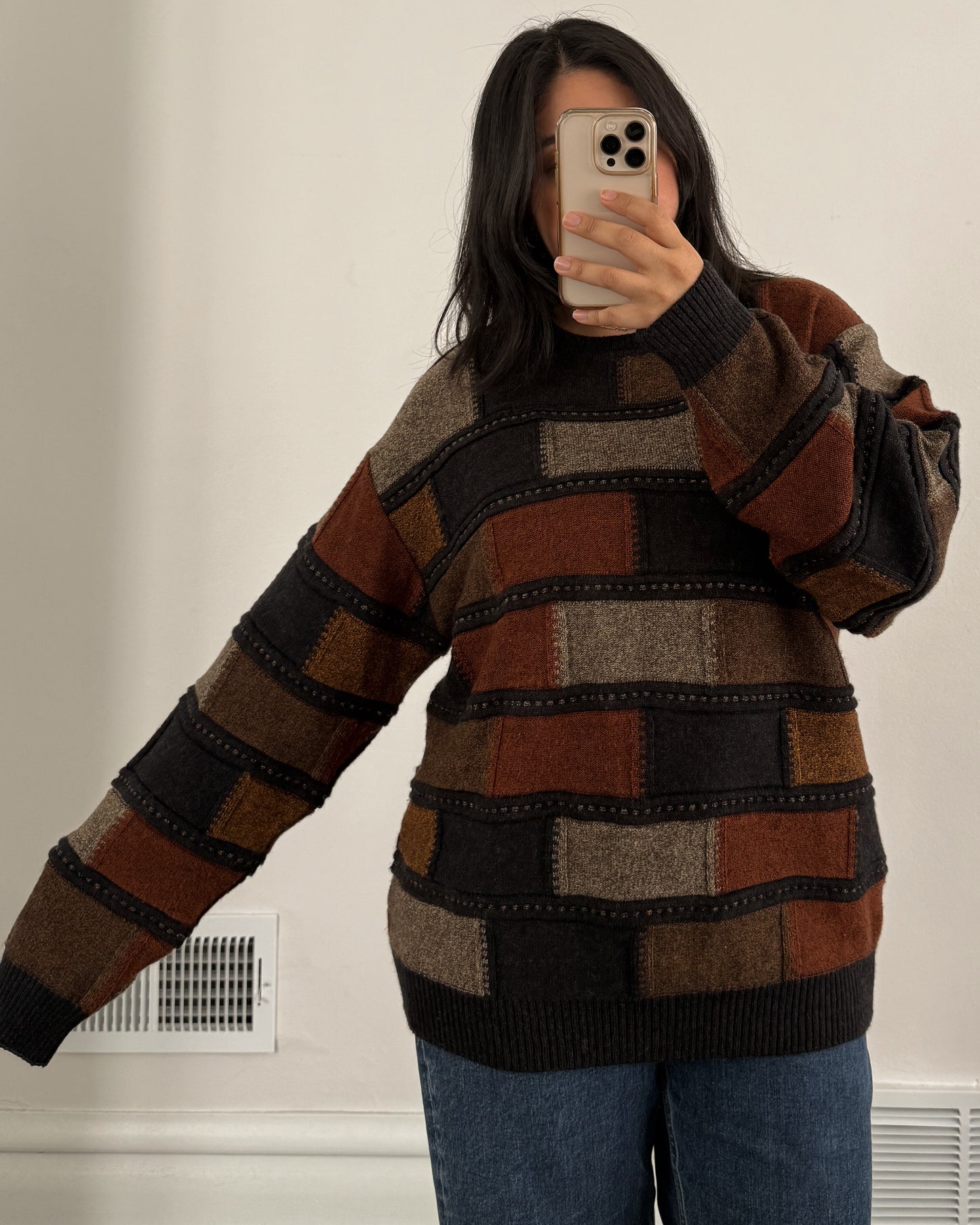 Vintage Wool Blend Knitted Sweater