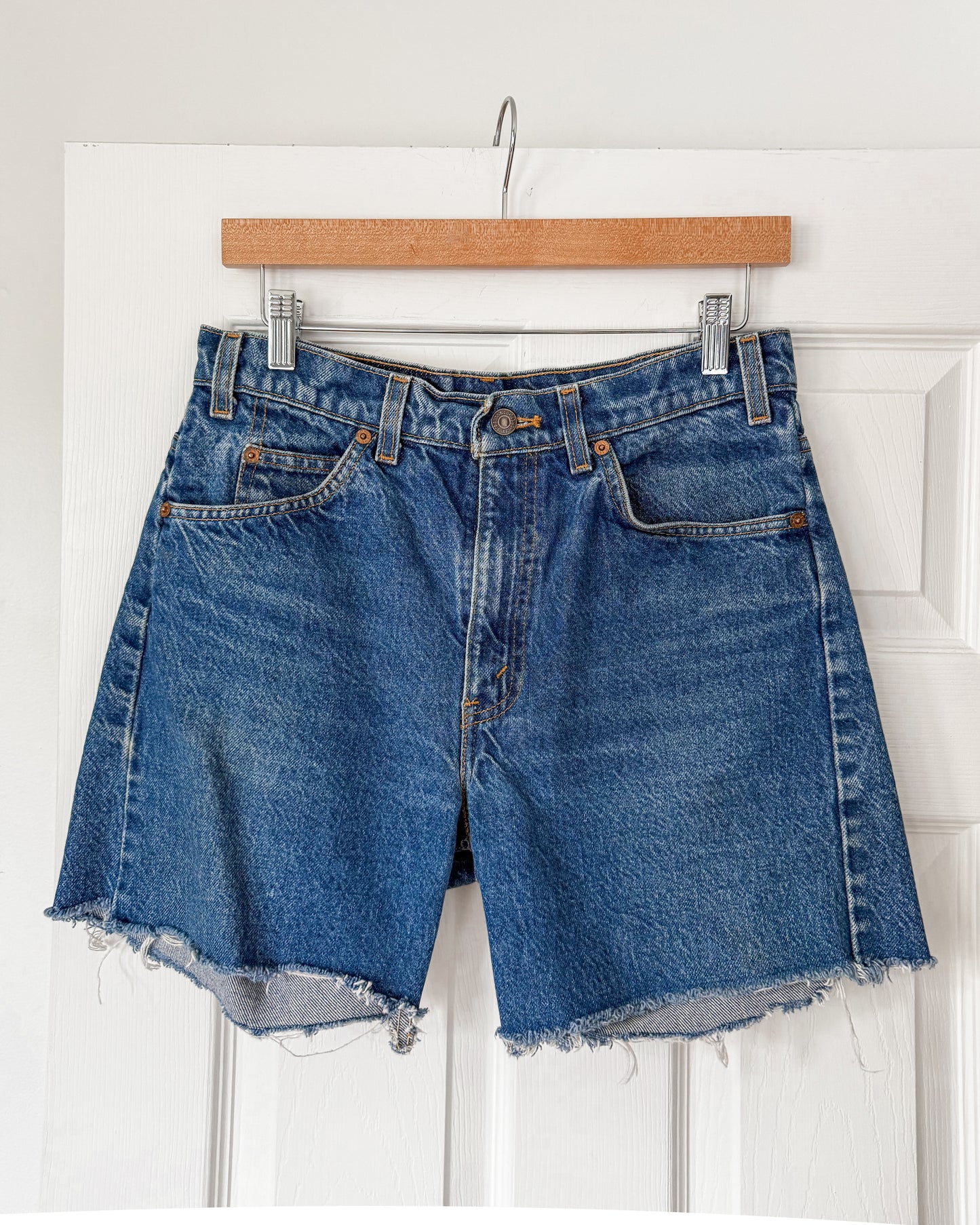 Levi’s 505 Dark Wash Denim Shorts