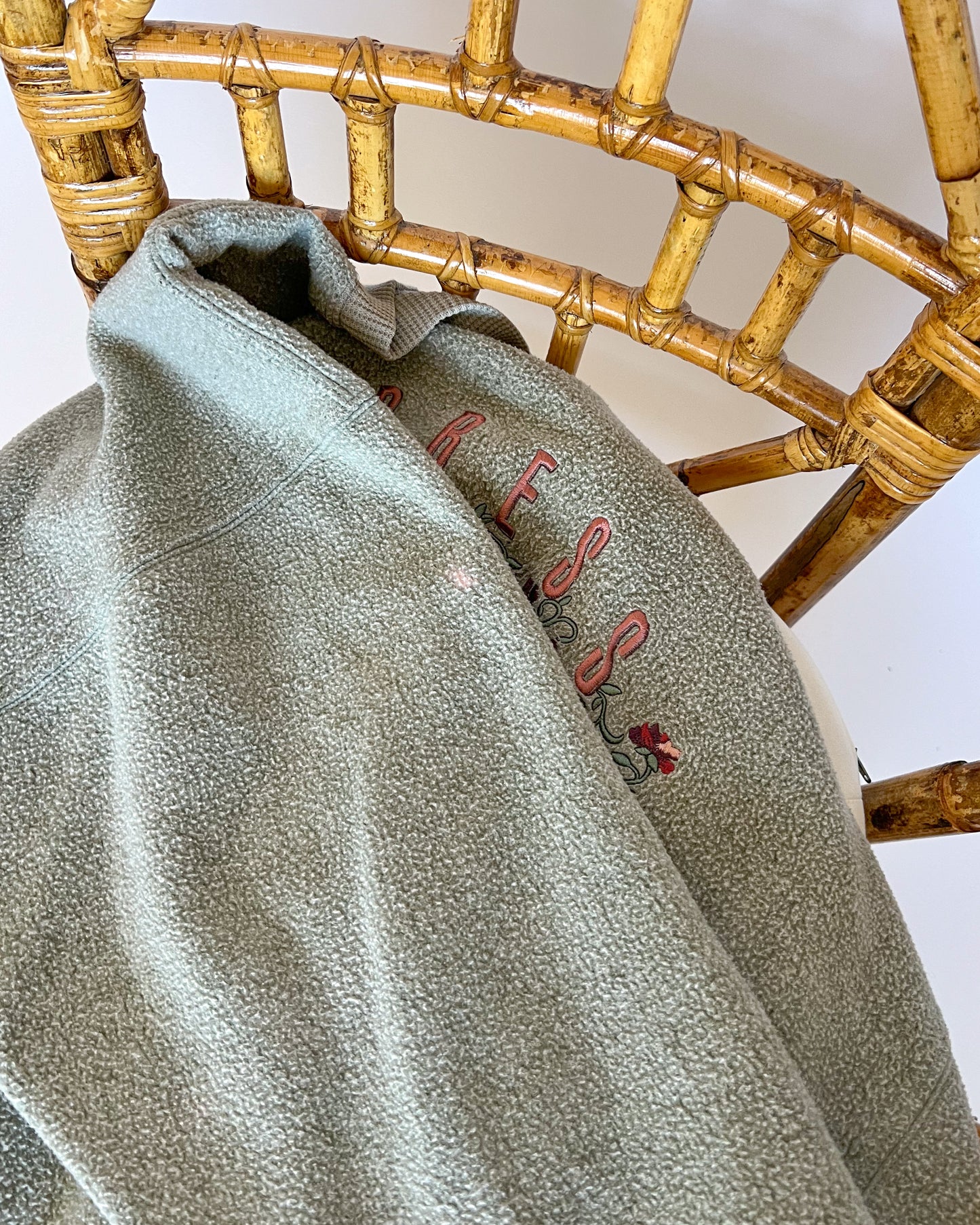 Vintage Express Green Embroidered Crewneck