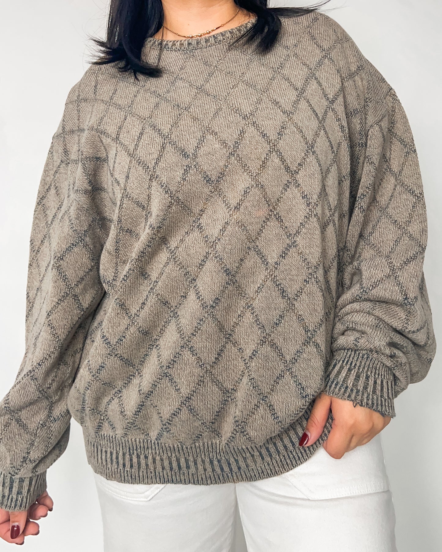 Diamond Graph Knitted Sweater