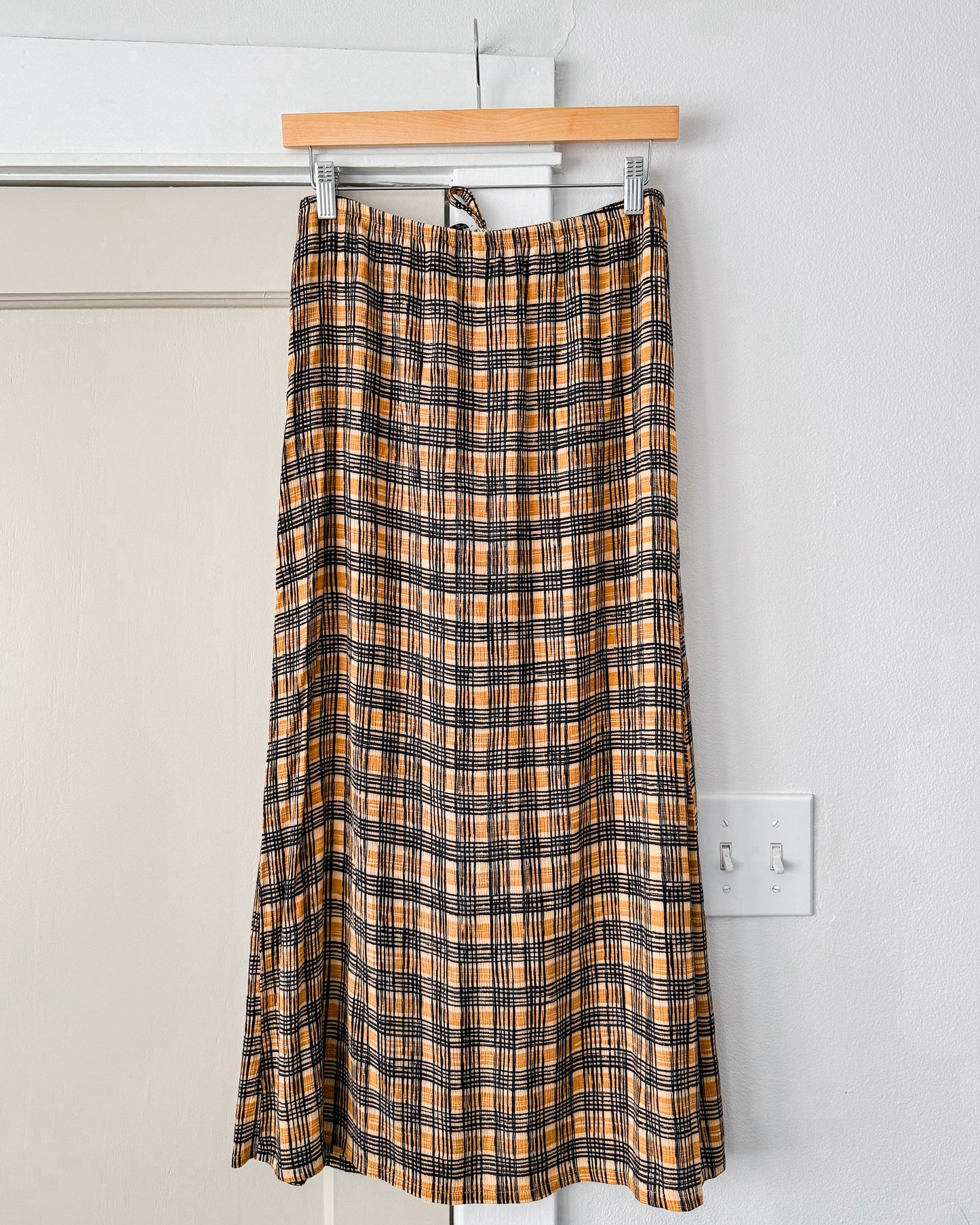 Gingham Maxi Skirt