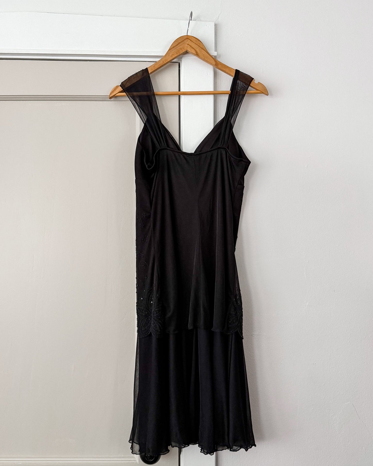 Celavie Beaded Black Dress