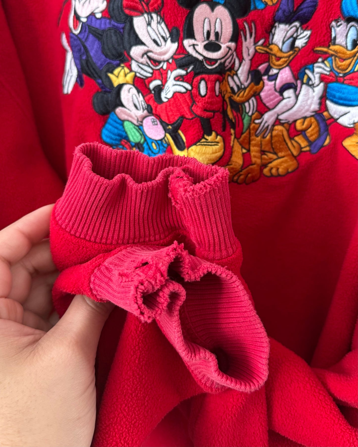 Mickey Mouse Red Fleece Crewneck