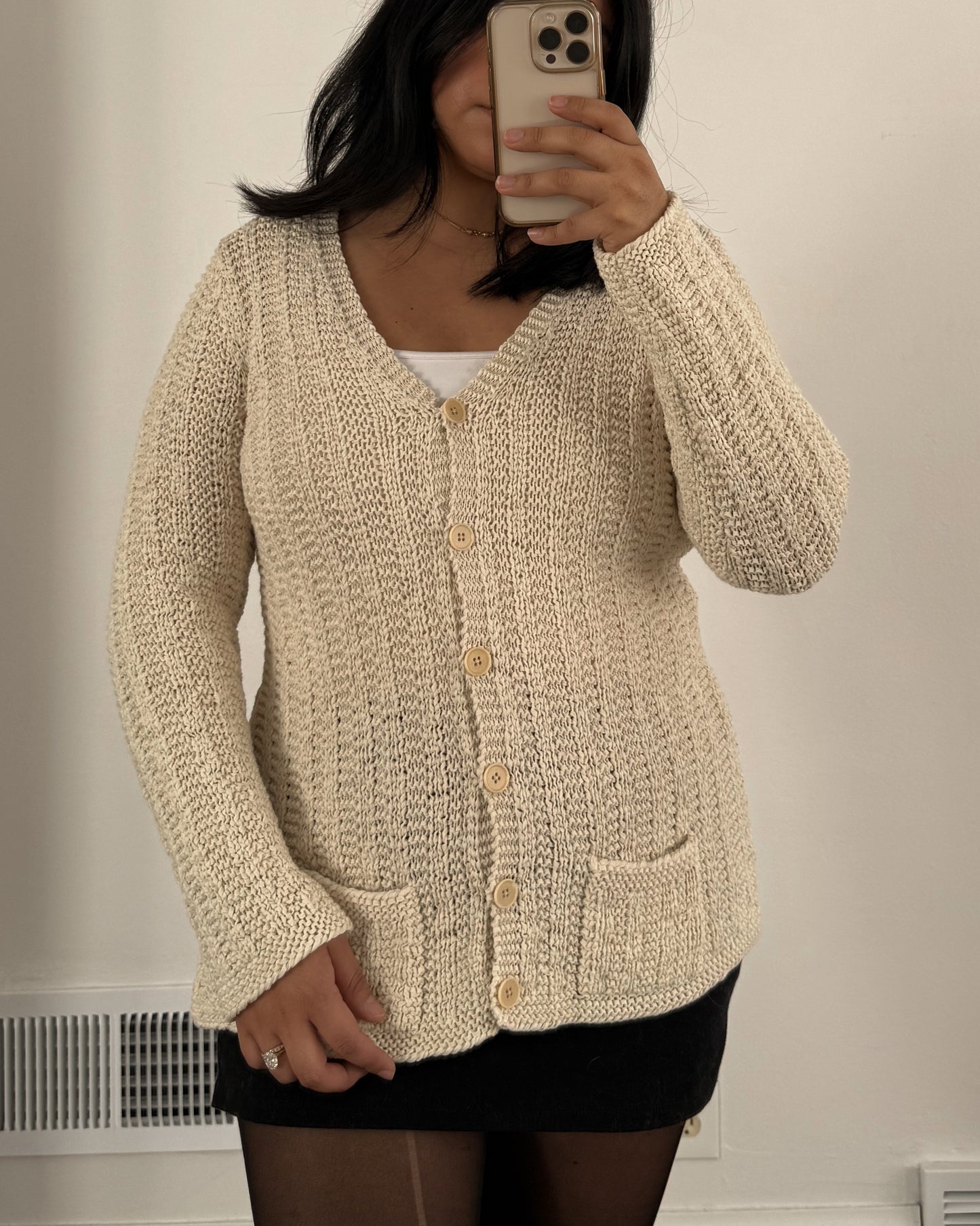 Talbots Cream Cardigan