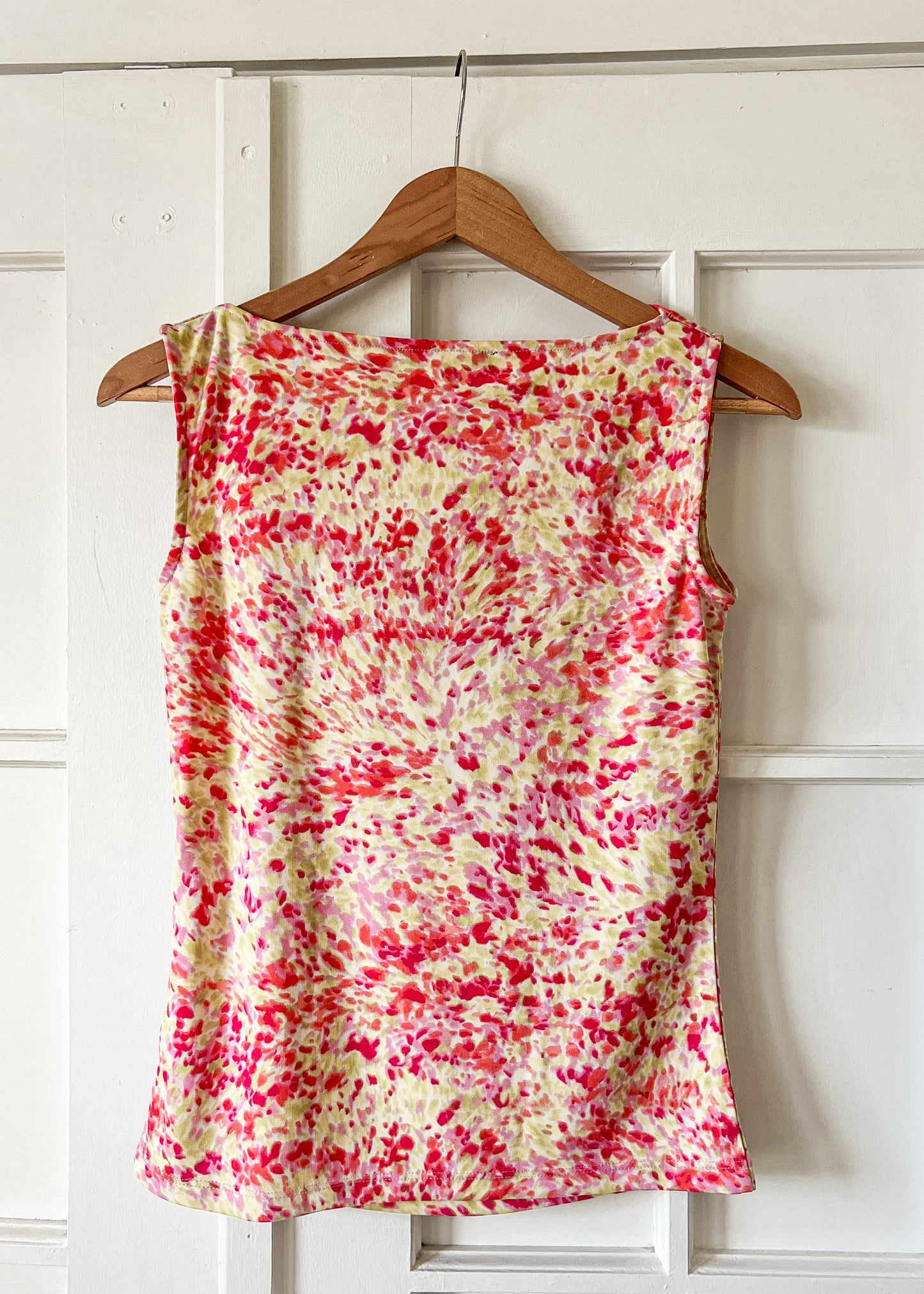 Multicolor Cowl Neck Tank Top
