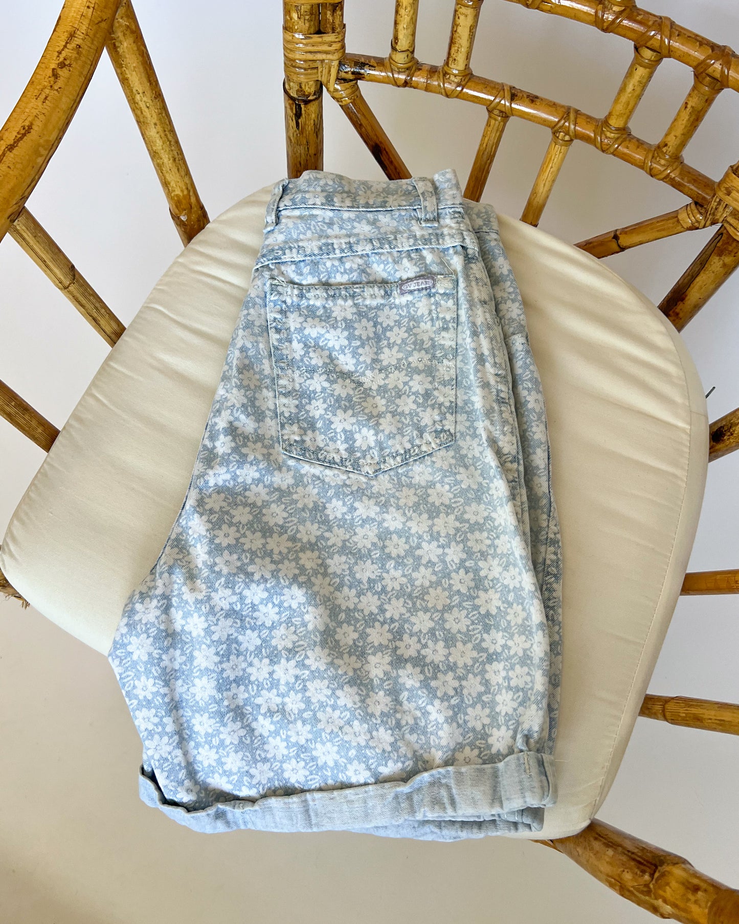 Vintage Denim Floral Shorts