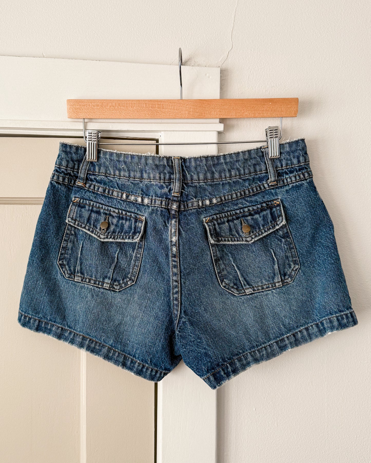 Low Rise Denim Shorts