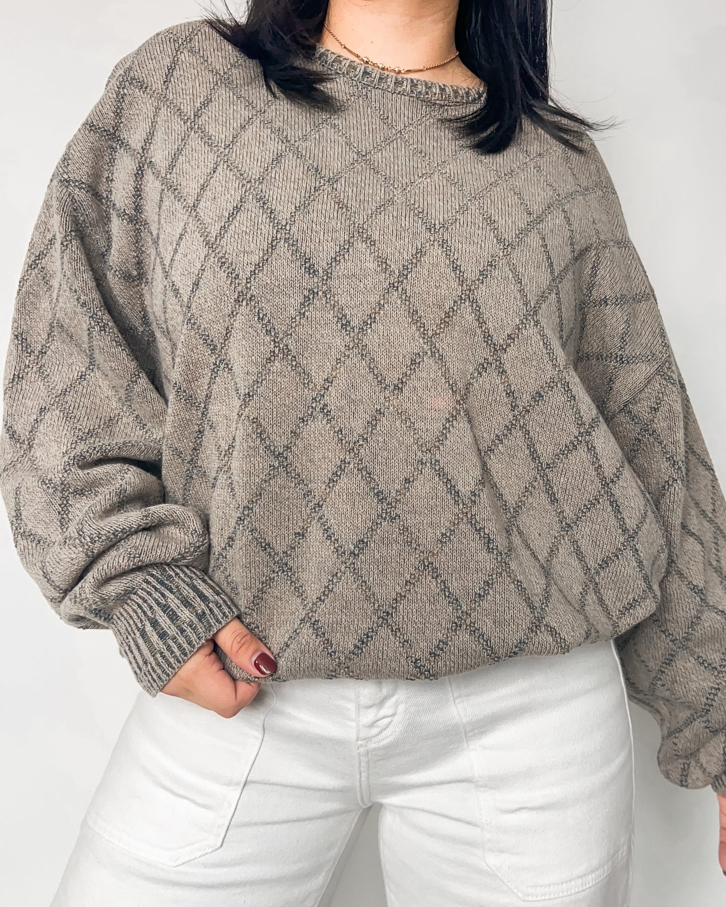 Diamond Graph Knitted Sweater