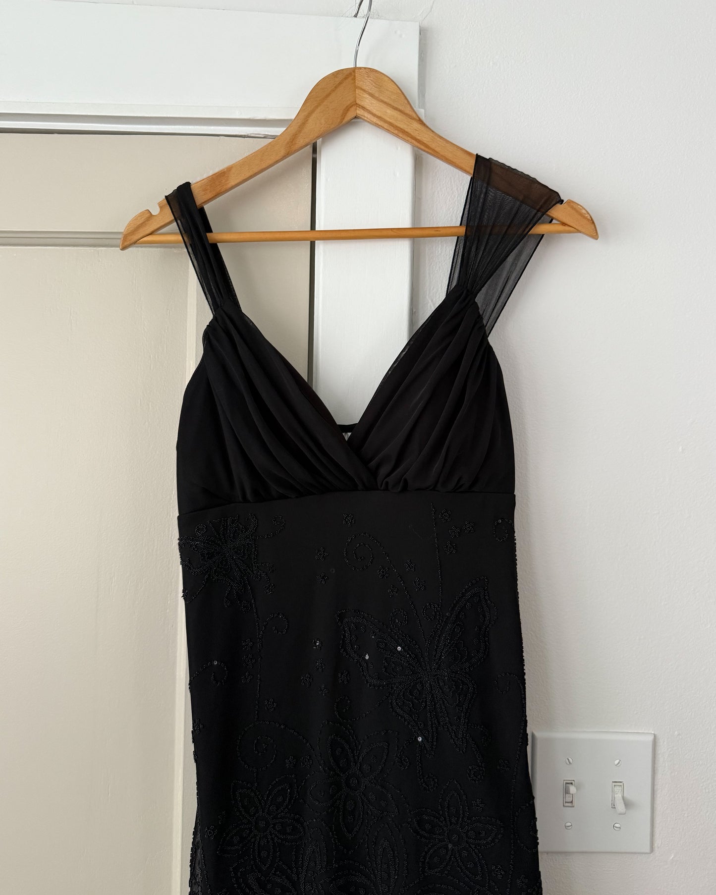 Celavie Beaded Black Dress
