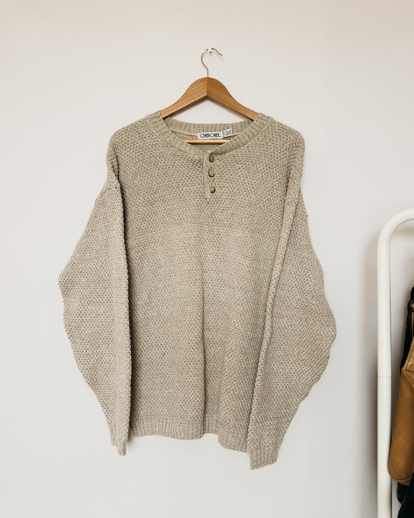 Cherokee Textured Knitted Henley