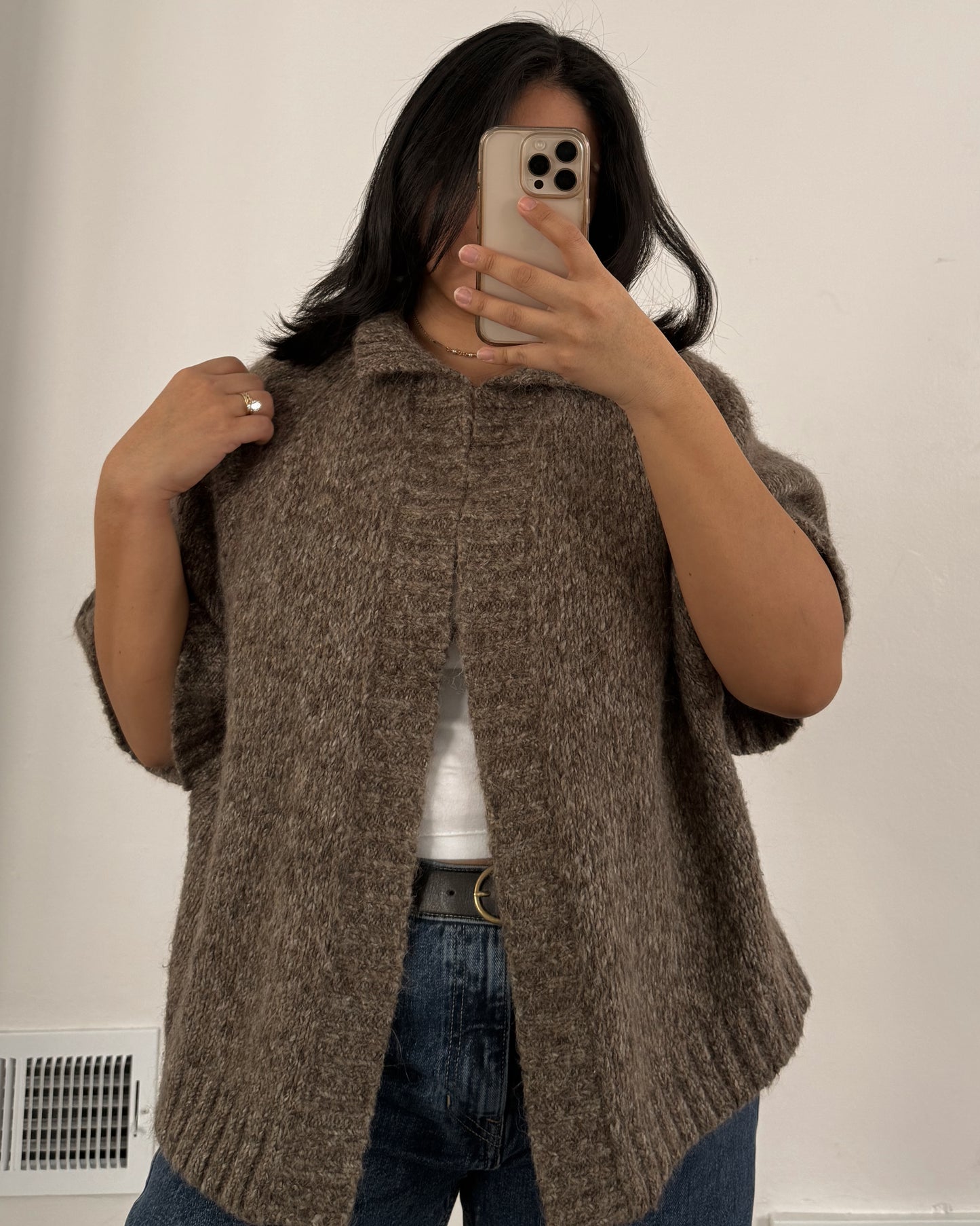 Neutral Cape Cardigan
