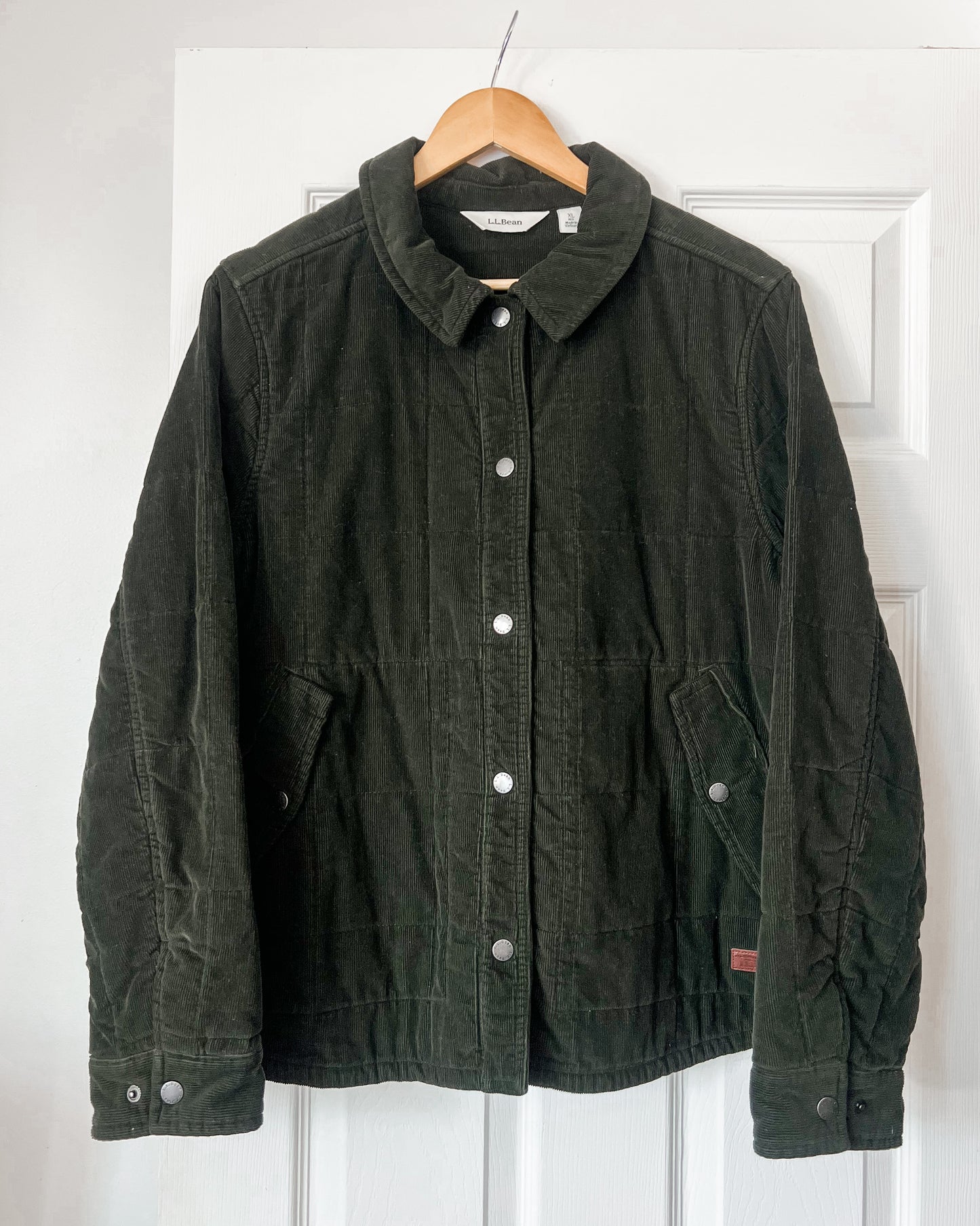 Green Quilted Corduroy Jacket