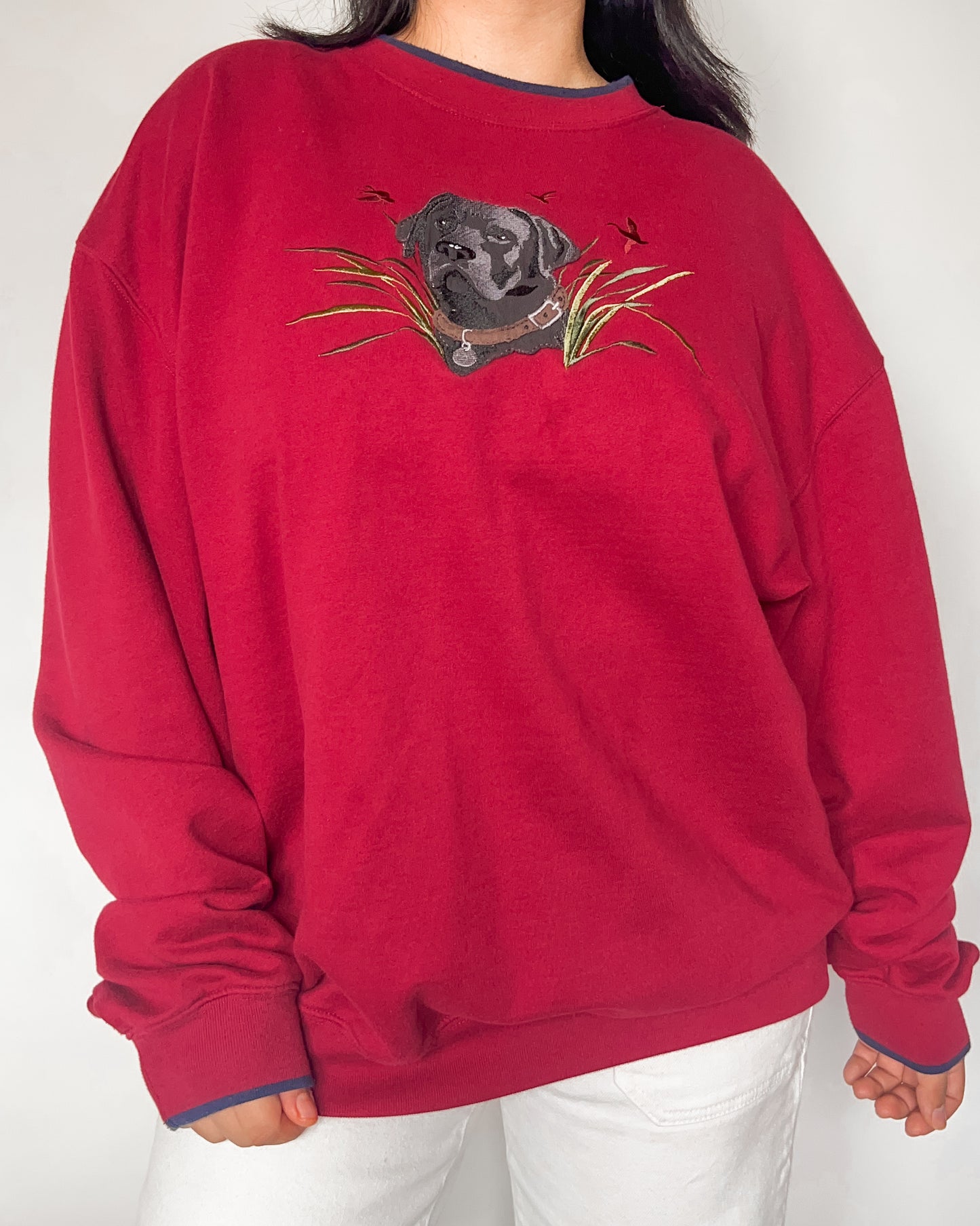 Embroidered Dog Crewneck
