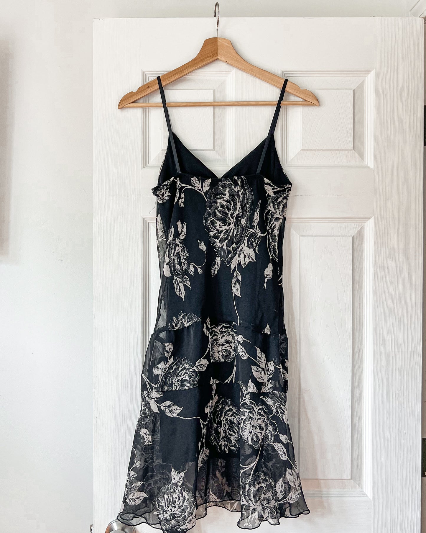 Black Floral Slip Dress