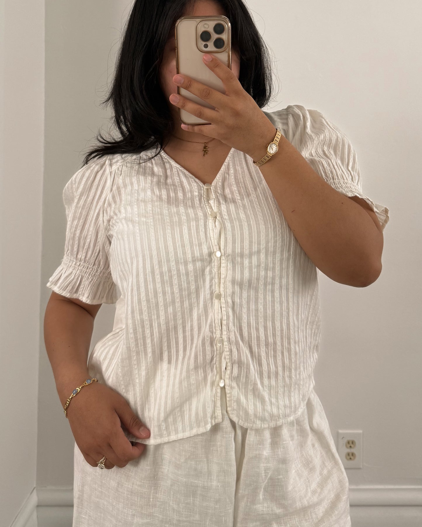 Loft Sheer Striped Blouse