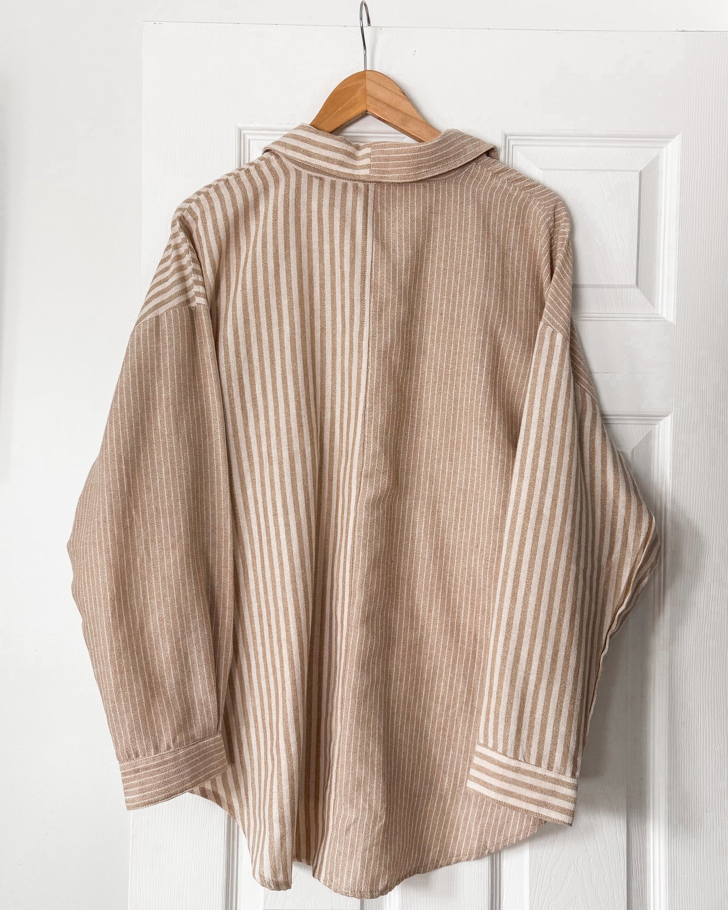 Neutral Striped Button Up