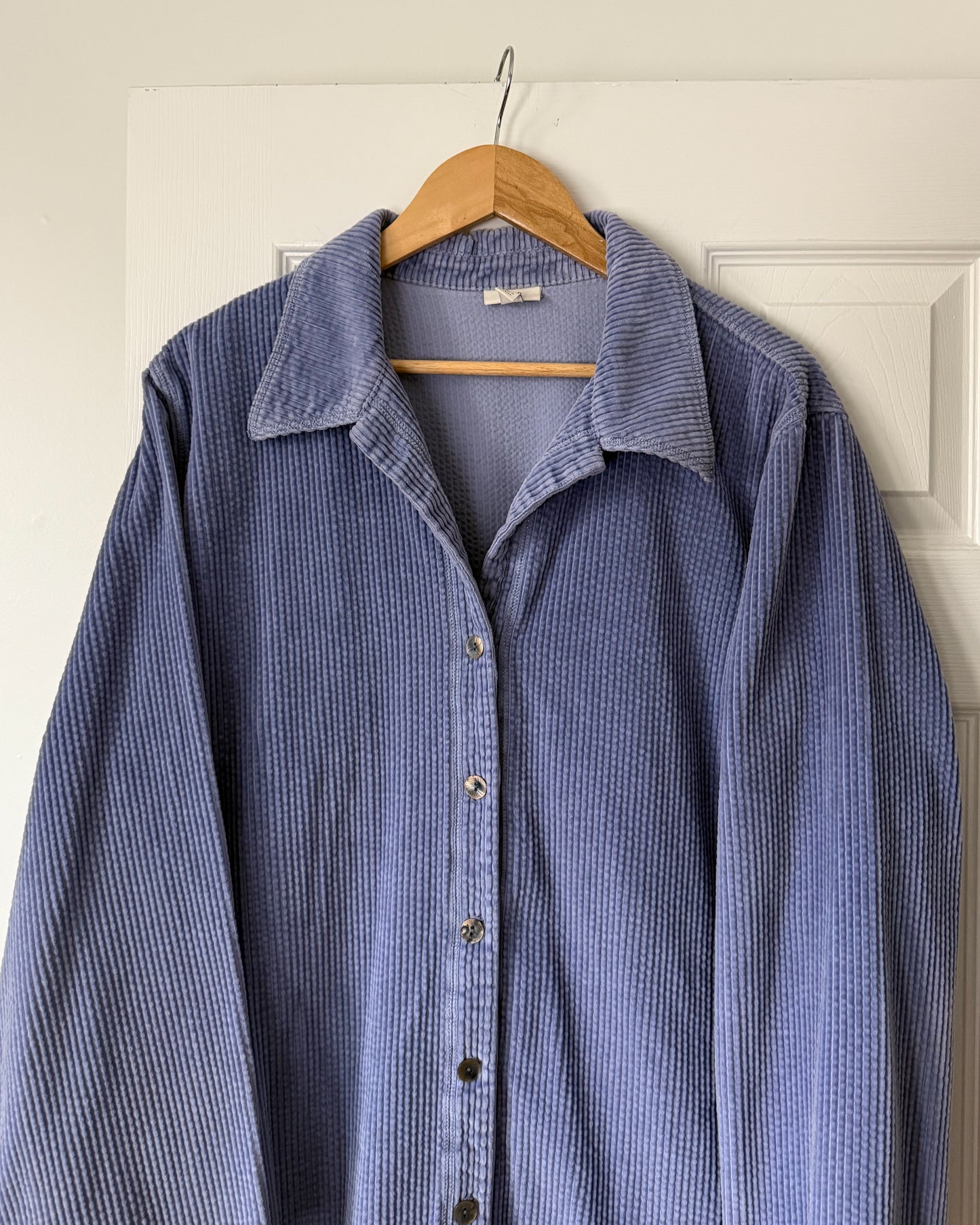 J.Jill Blue Corduroy Floral Shirt