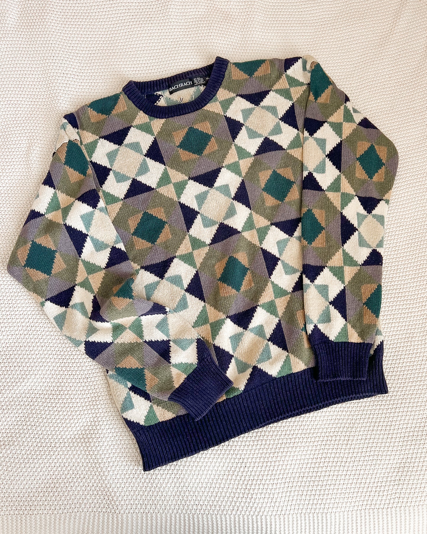 Geometric Patterned Knitted Sweater