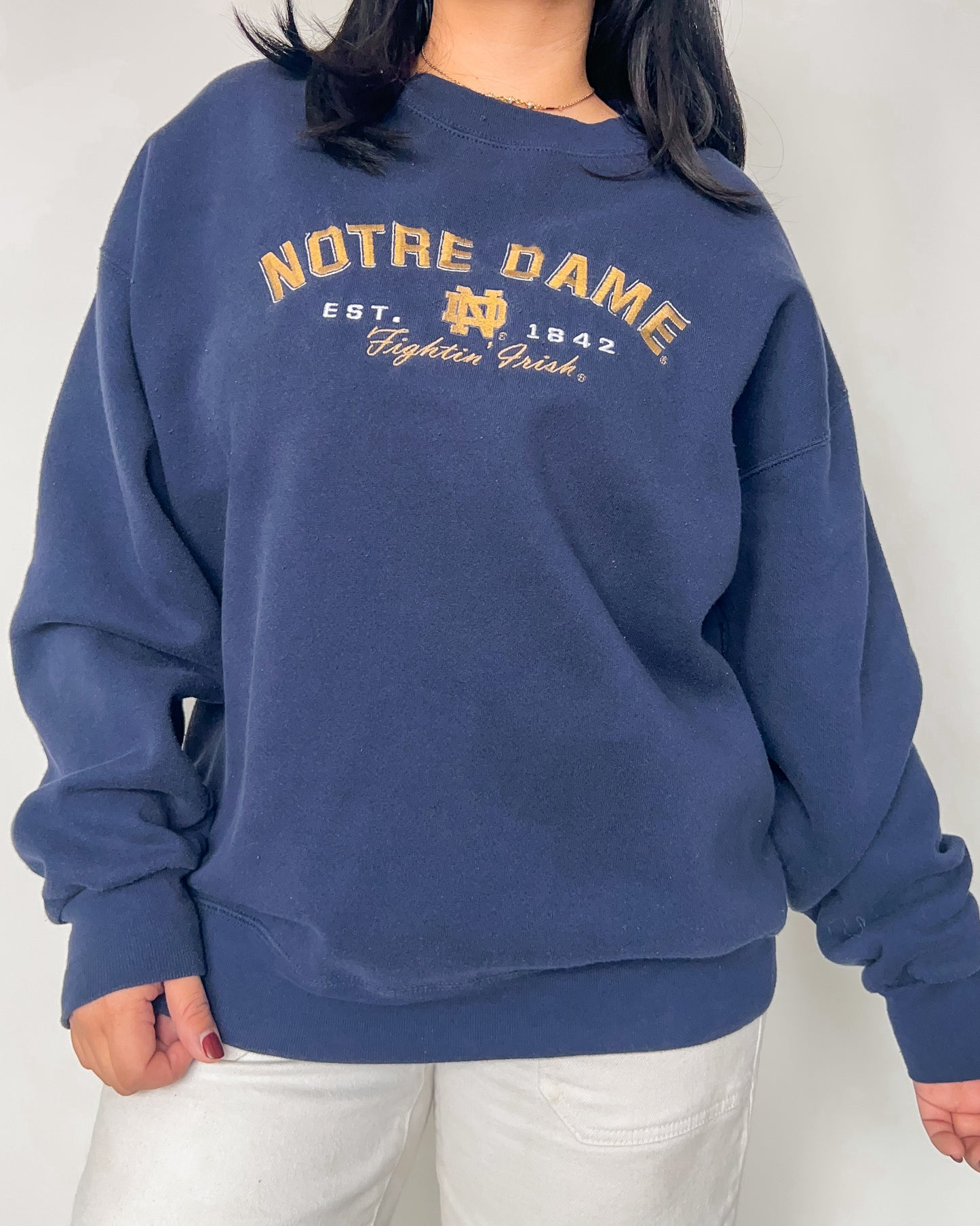 Lee Notre Dame Navy Crewneck