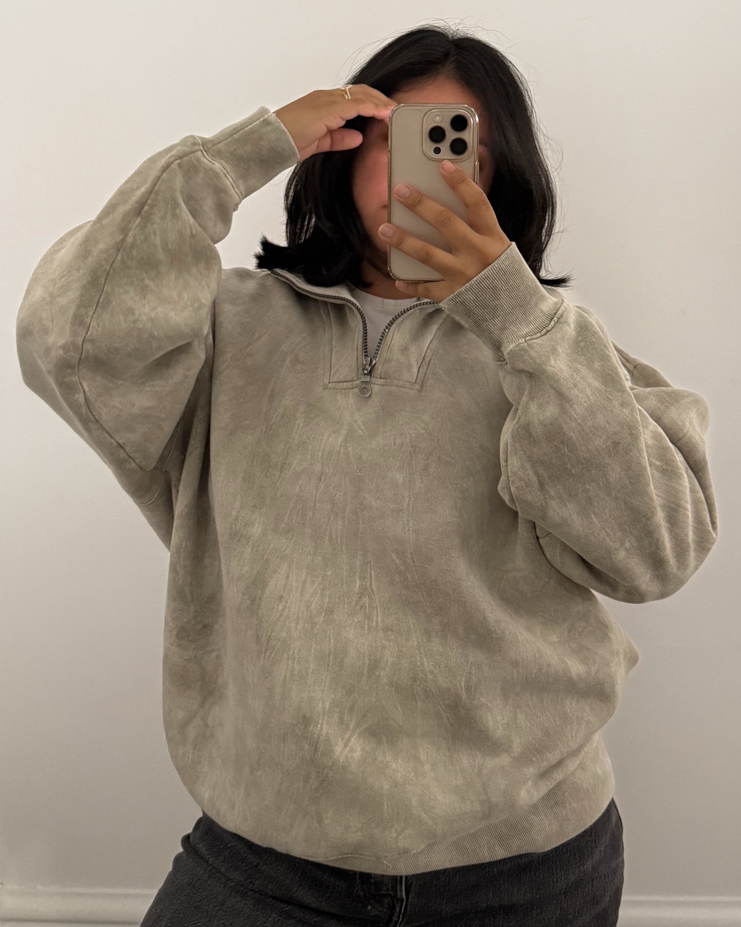 Vintage Fairway Blues Quarter Zip Sweater