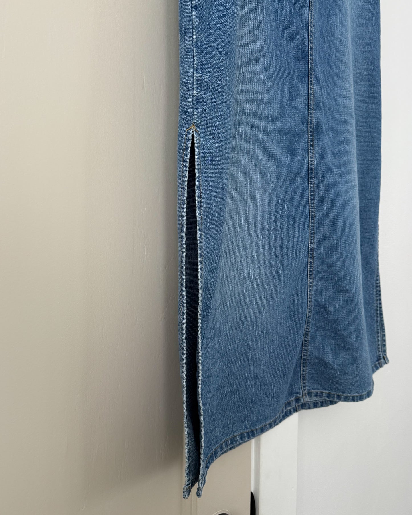 Faded Glory Denim Maxi Skirt W34”