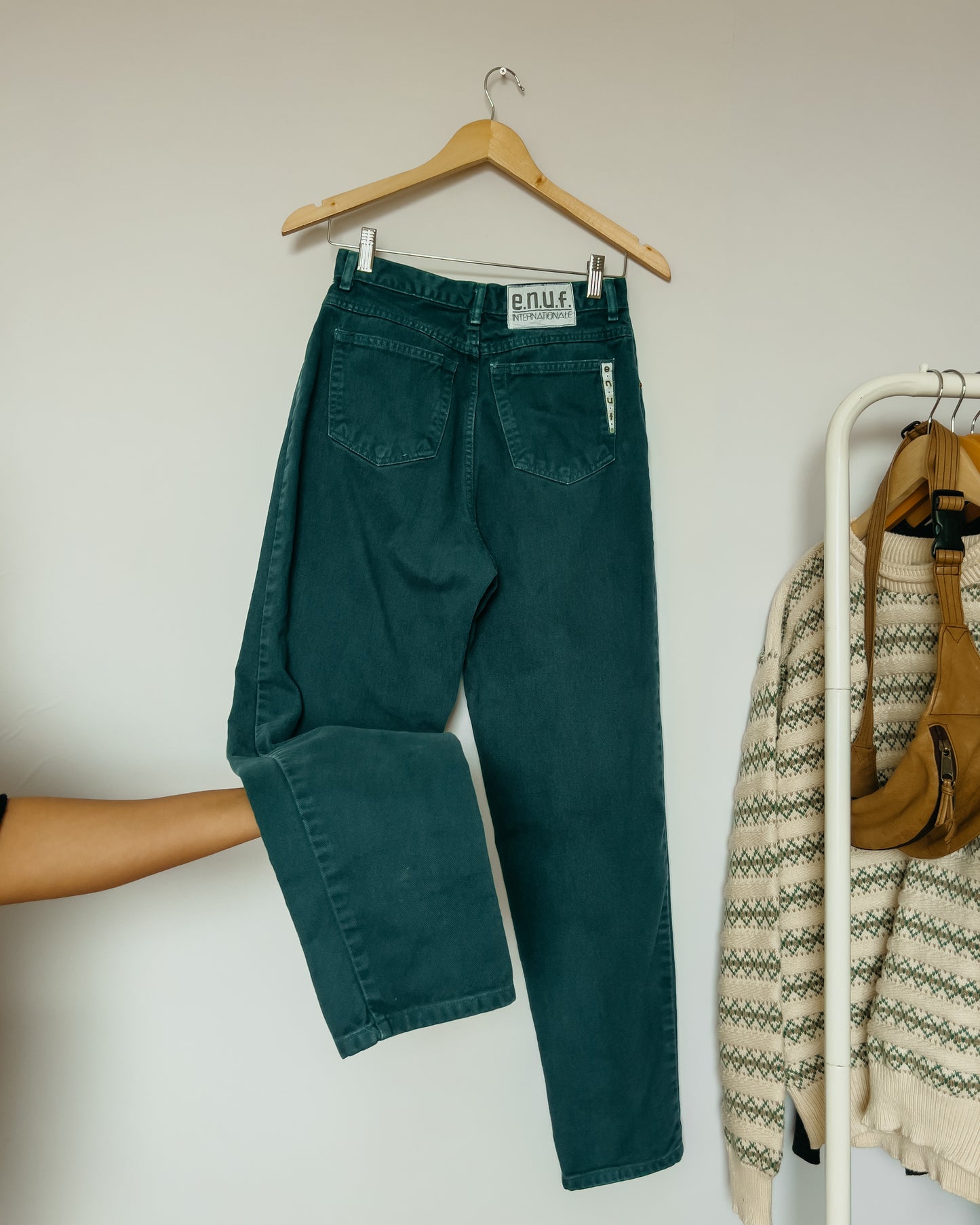 E.N.U.F Internationale Pine Green Jeans