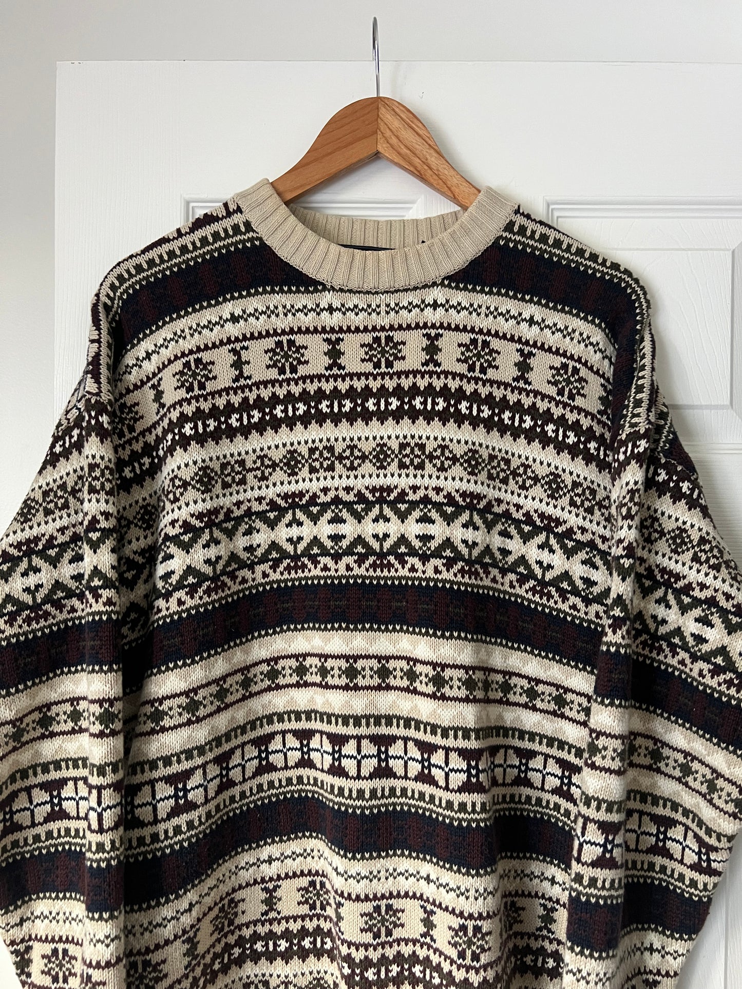 Woods & Gray Neutral Pattern Sweater