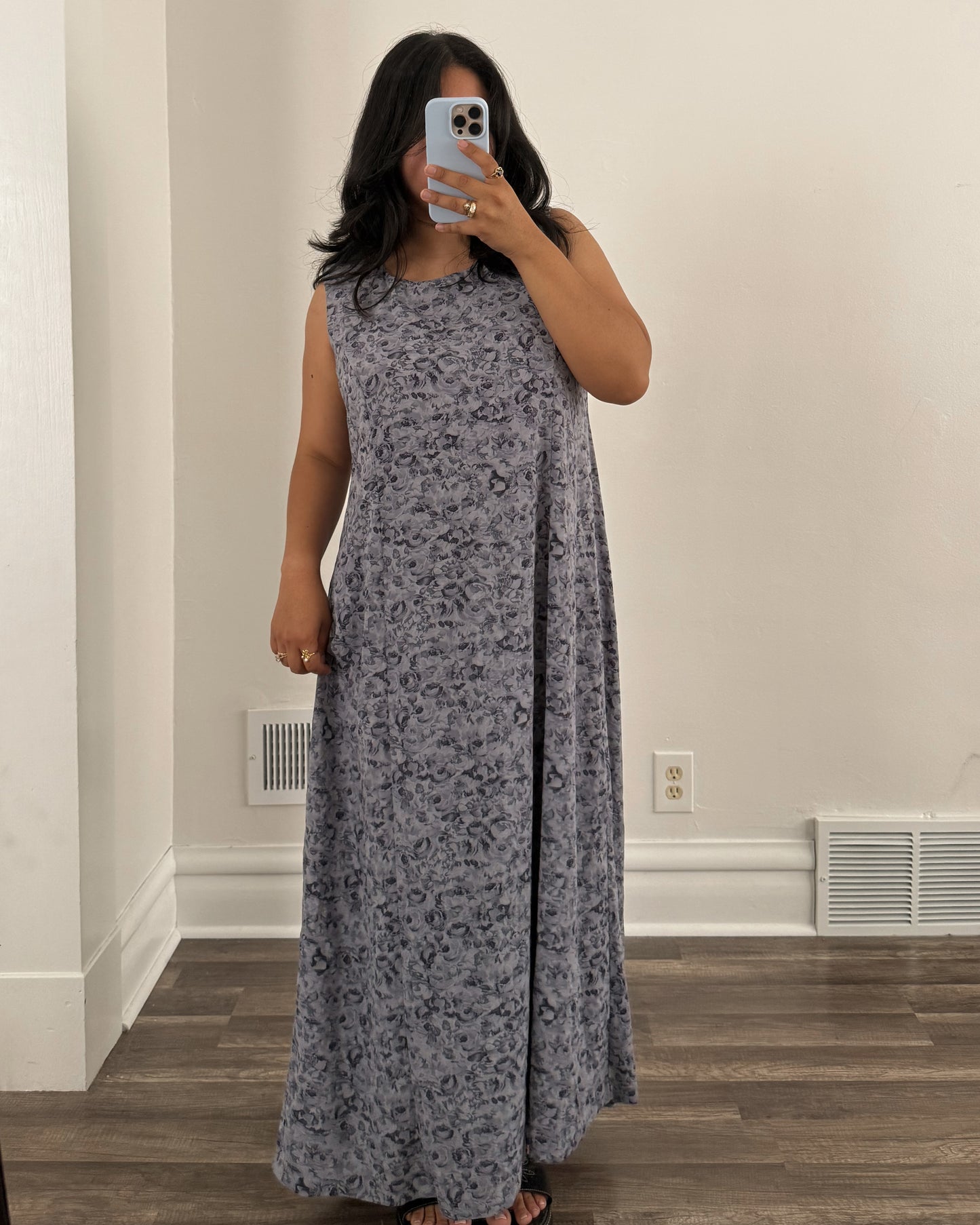 Blue Floral Maxi Dress