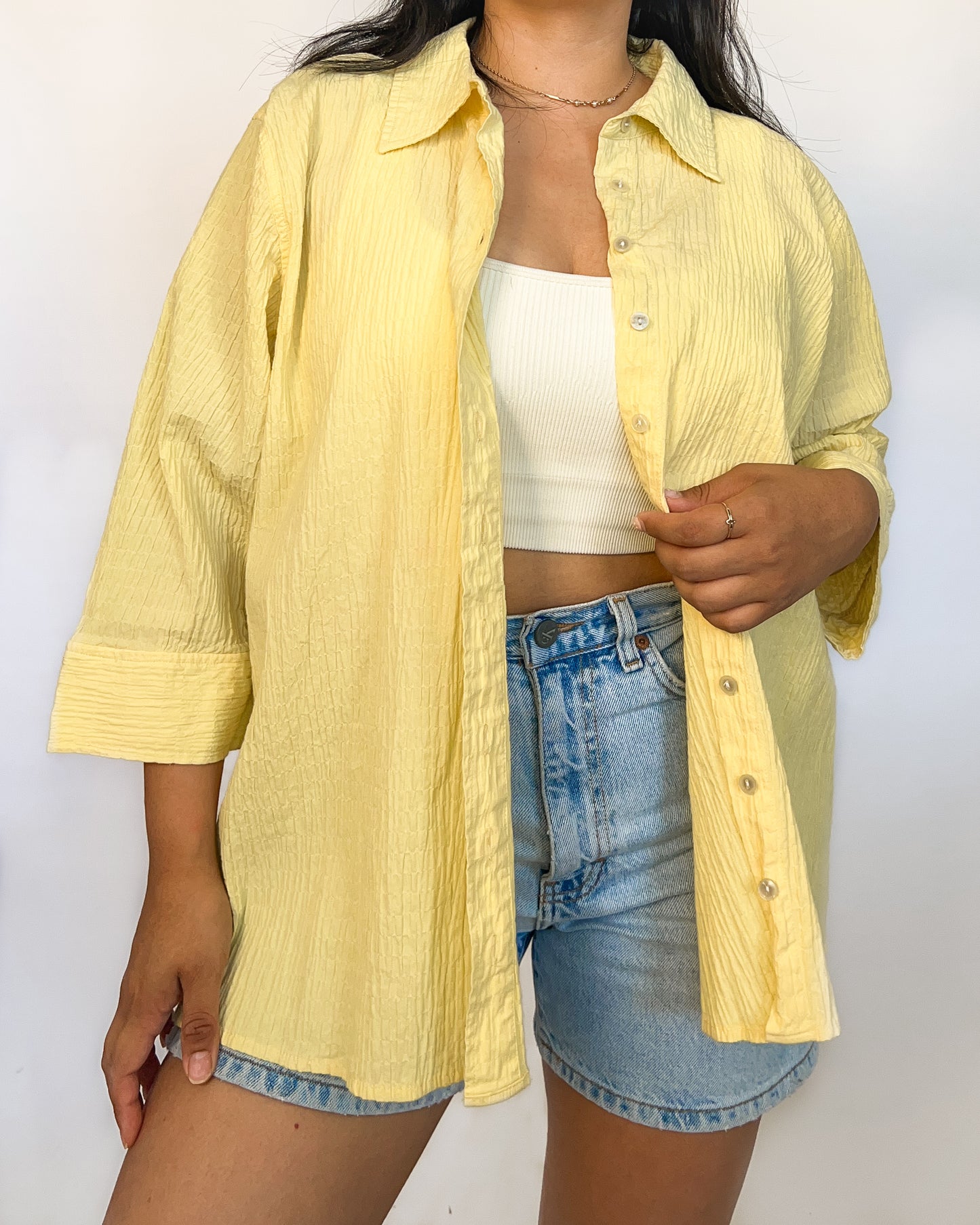 Yellow Button Up