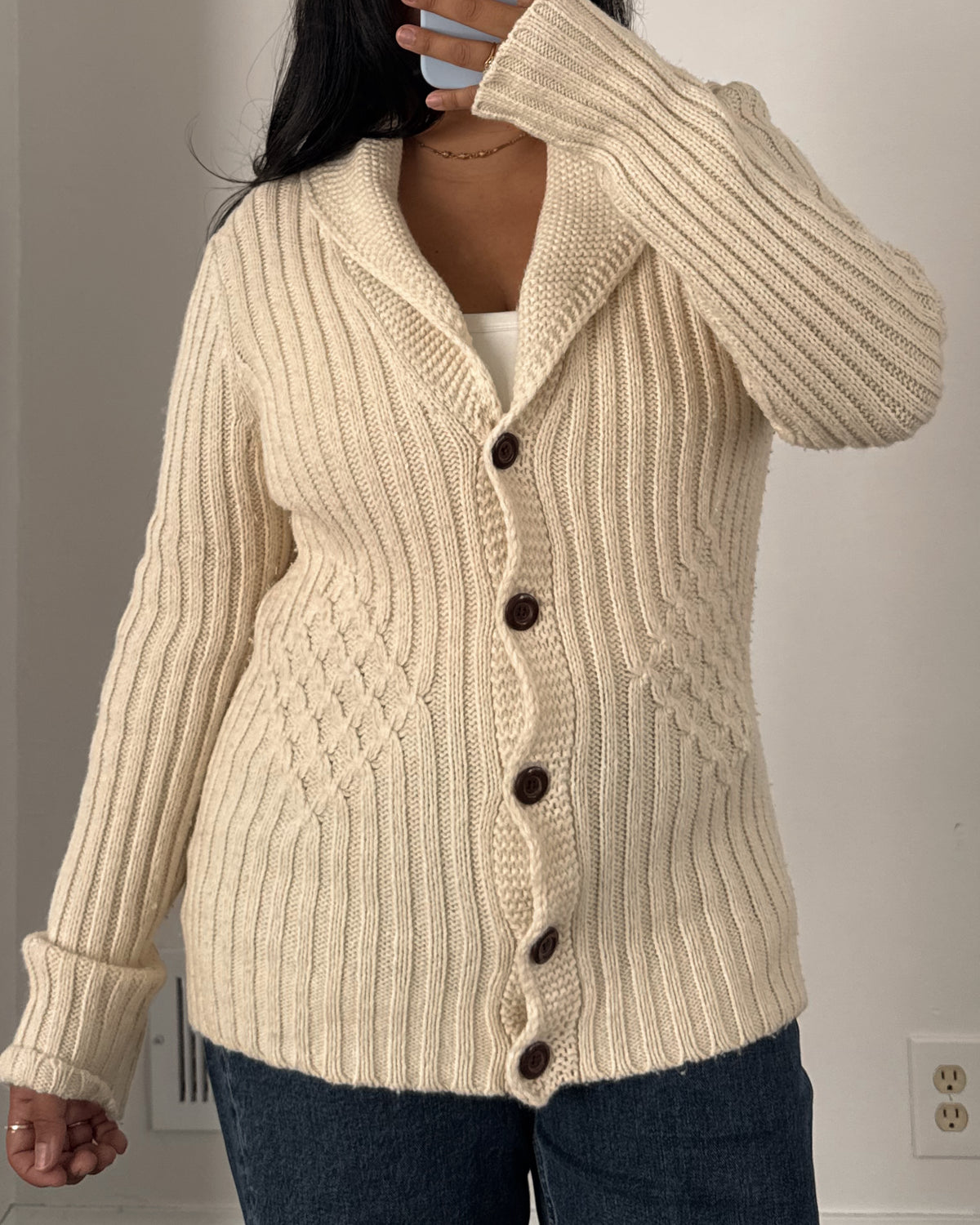 Lands End Knit Cardigan