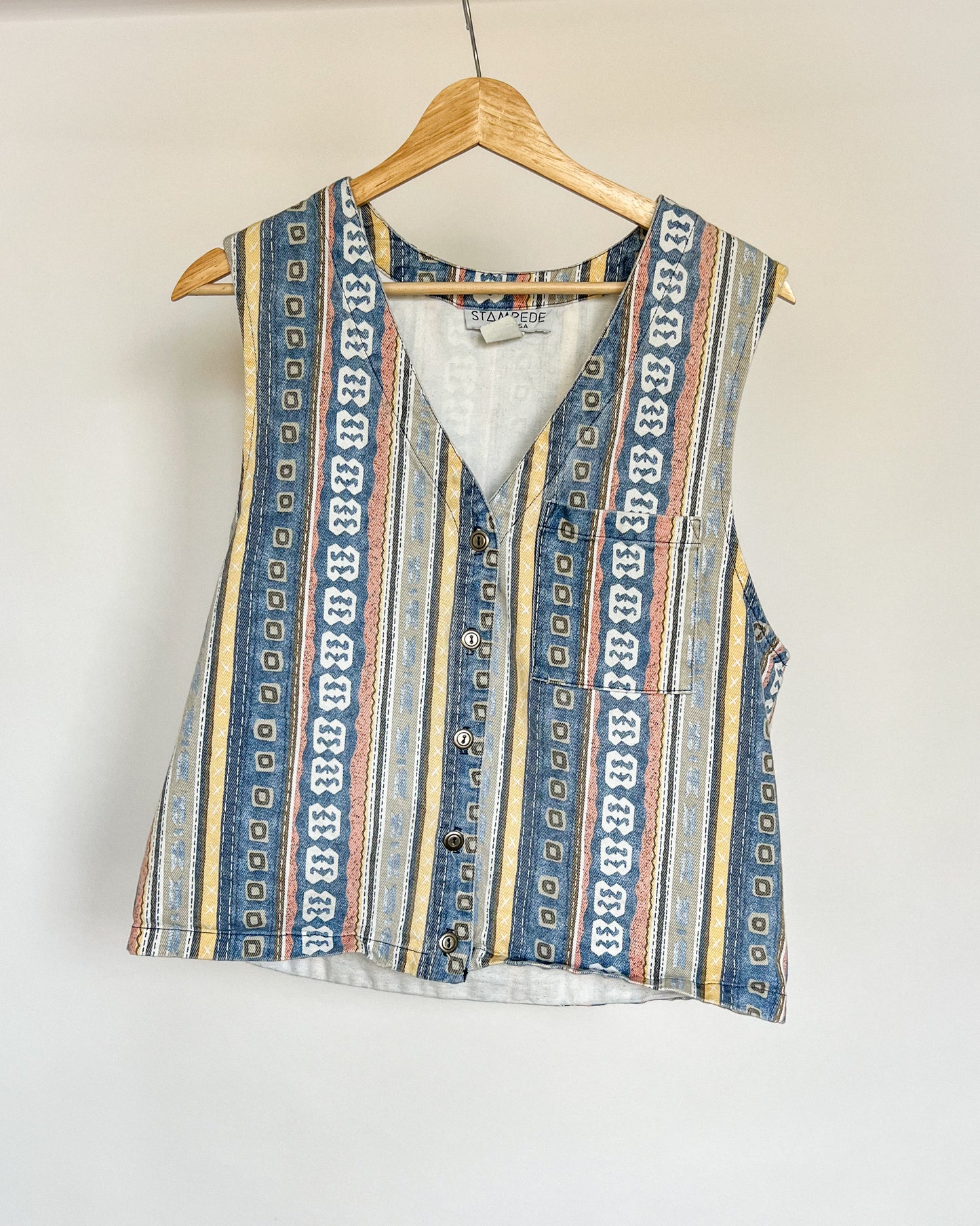 Denim Stripped Vest