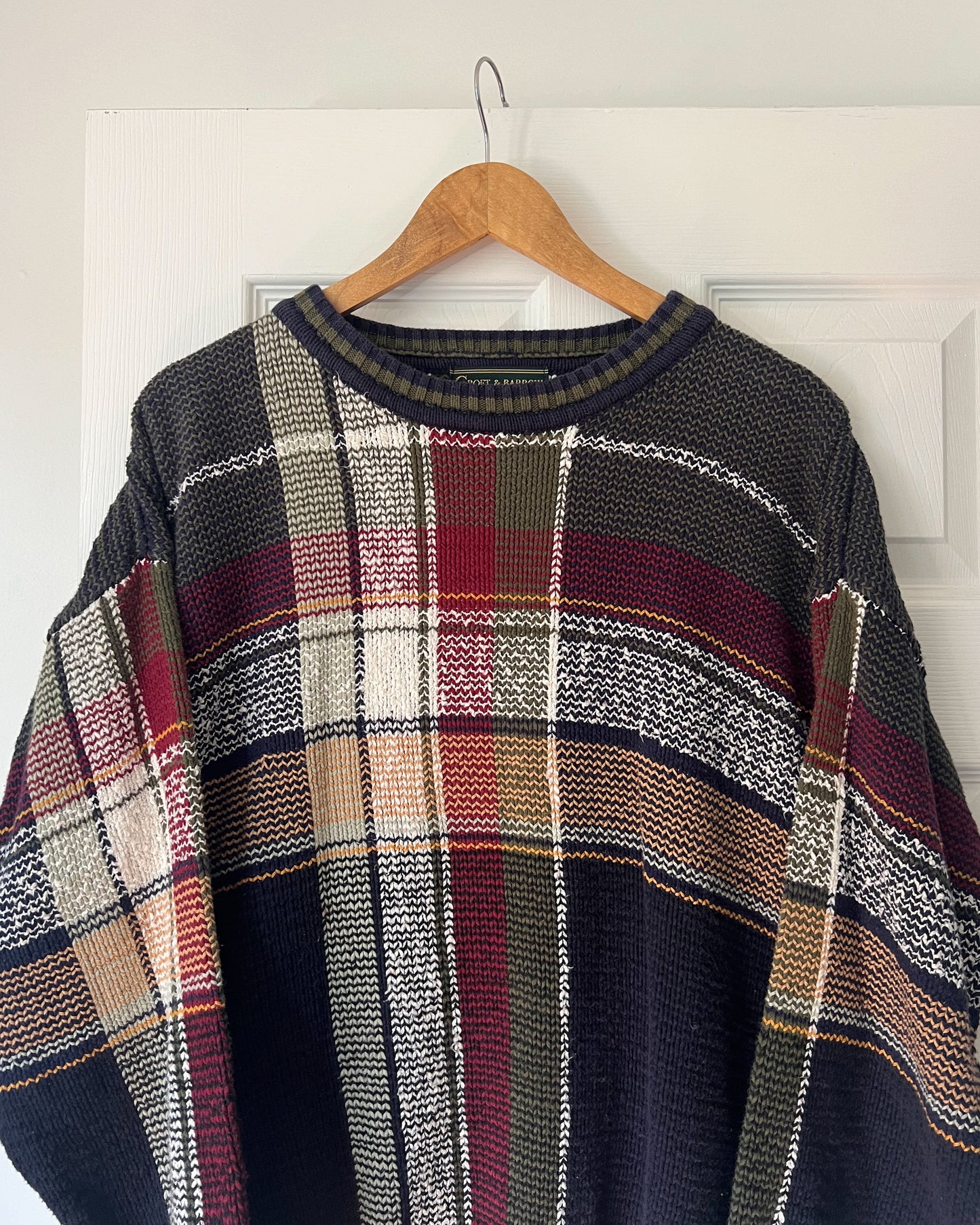 Croft & Barrow Plaid Knitted Sweater