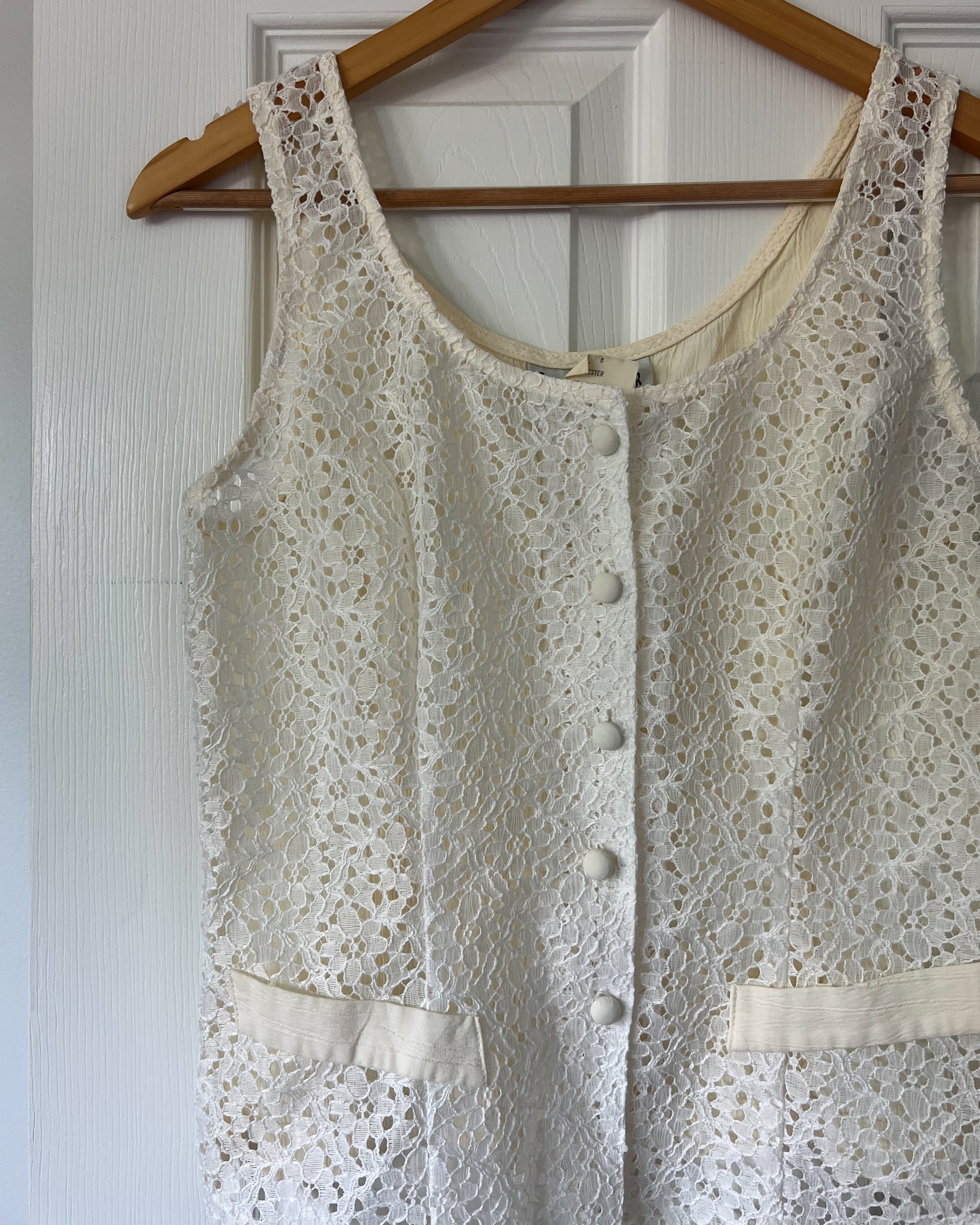 Vintage Cream Eyelet Tank Top