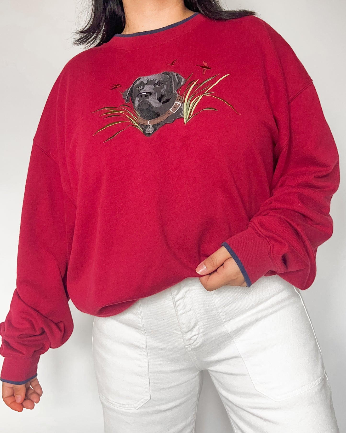 Embroidered Dog Crewneck