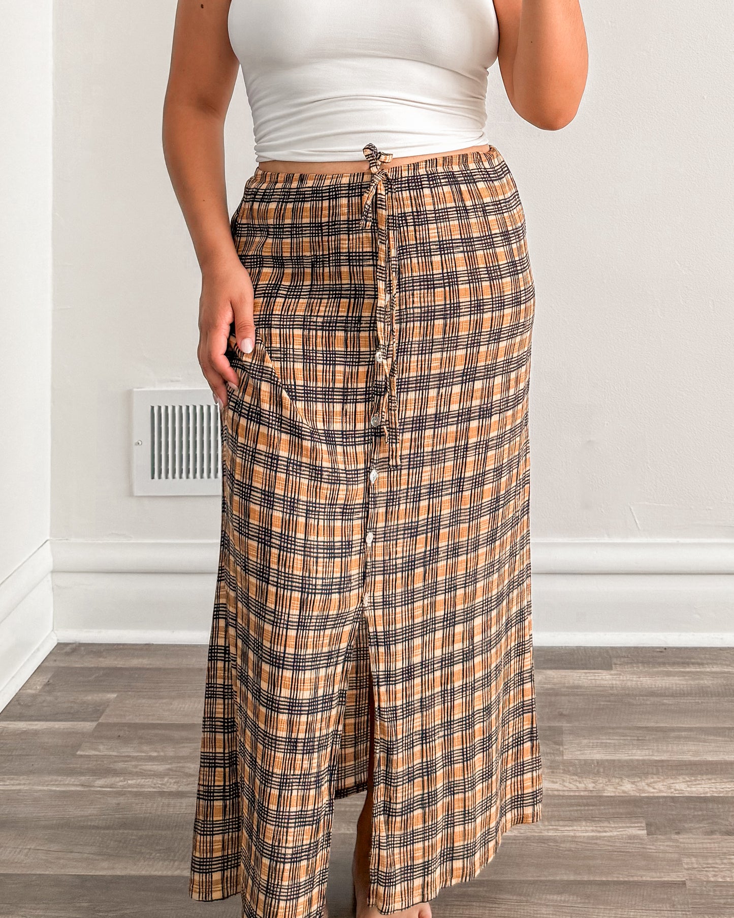 Gingham Maxi Skirt