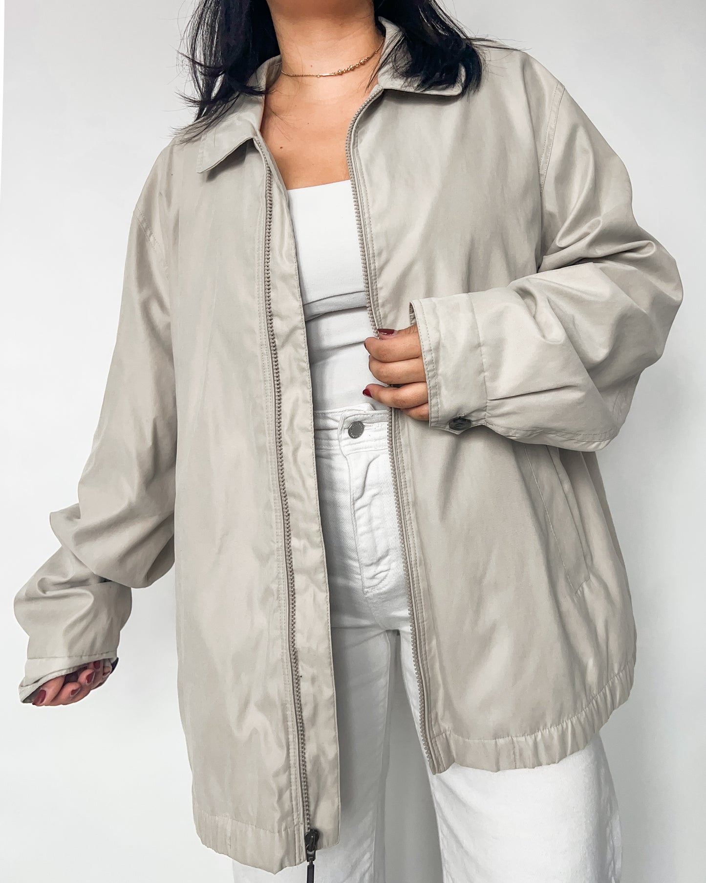 Croft & Barrow Cream Lightweight Jacket