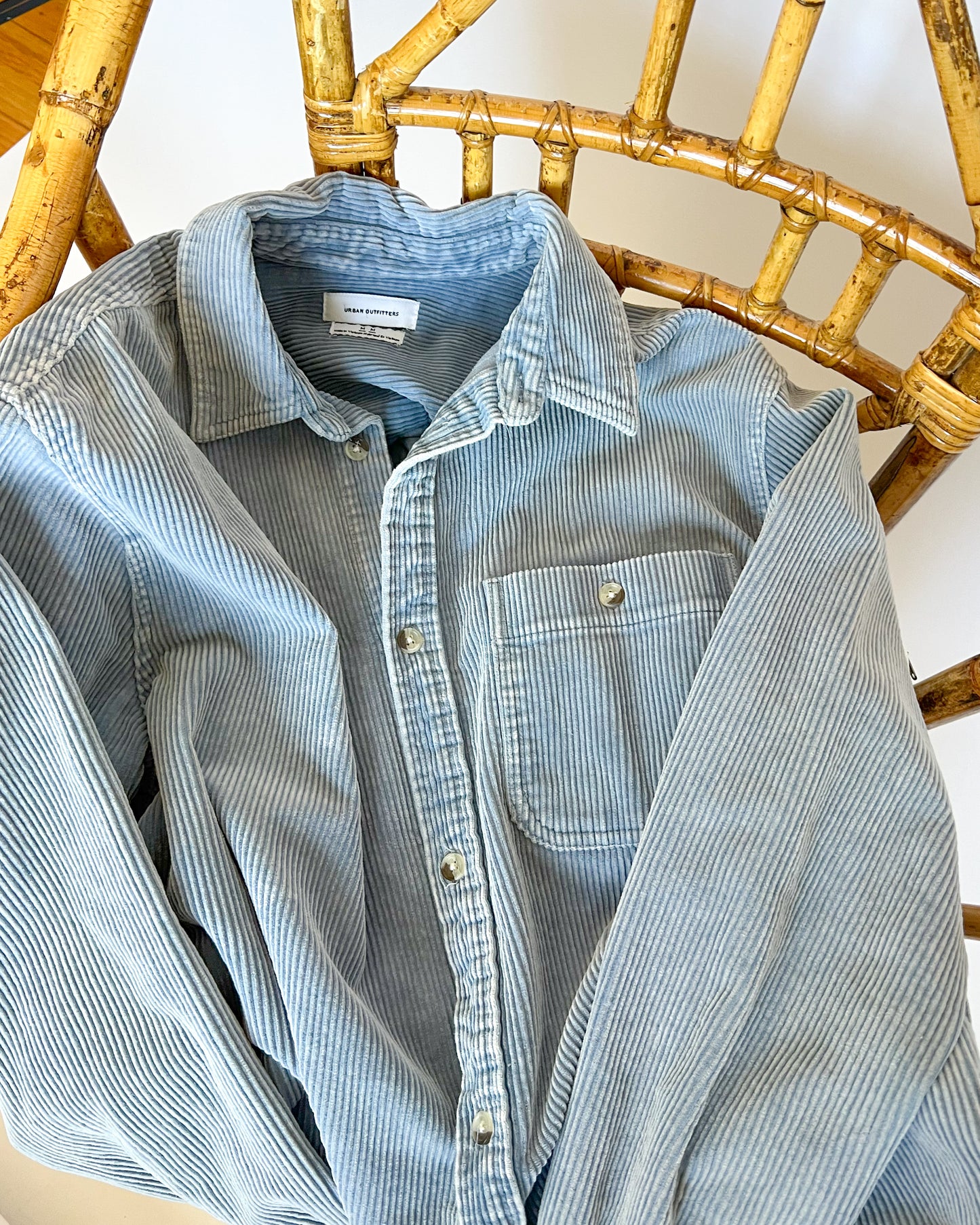 UO Blue Corduroy Button Up